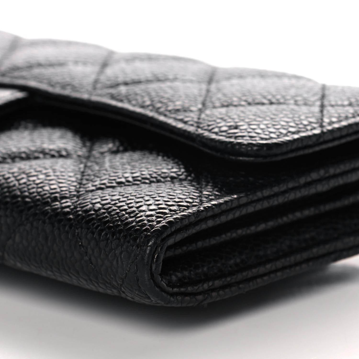 Chanel Caviar Quilted Large Gusset Flap Wallet Black 11 of 14