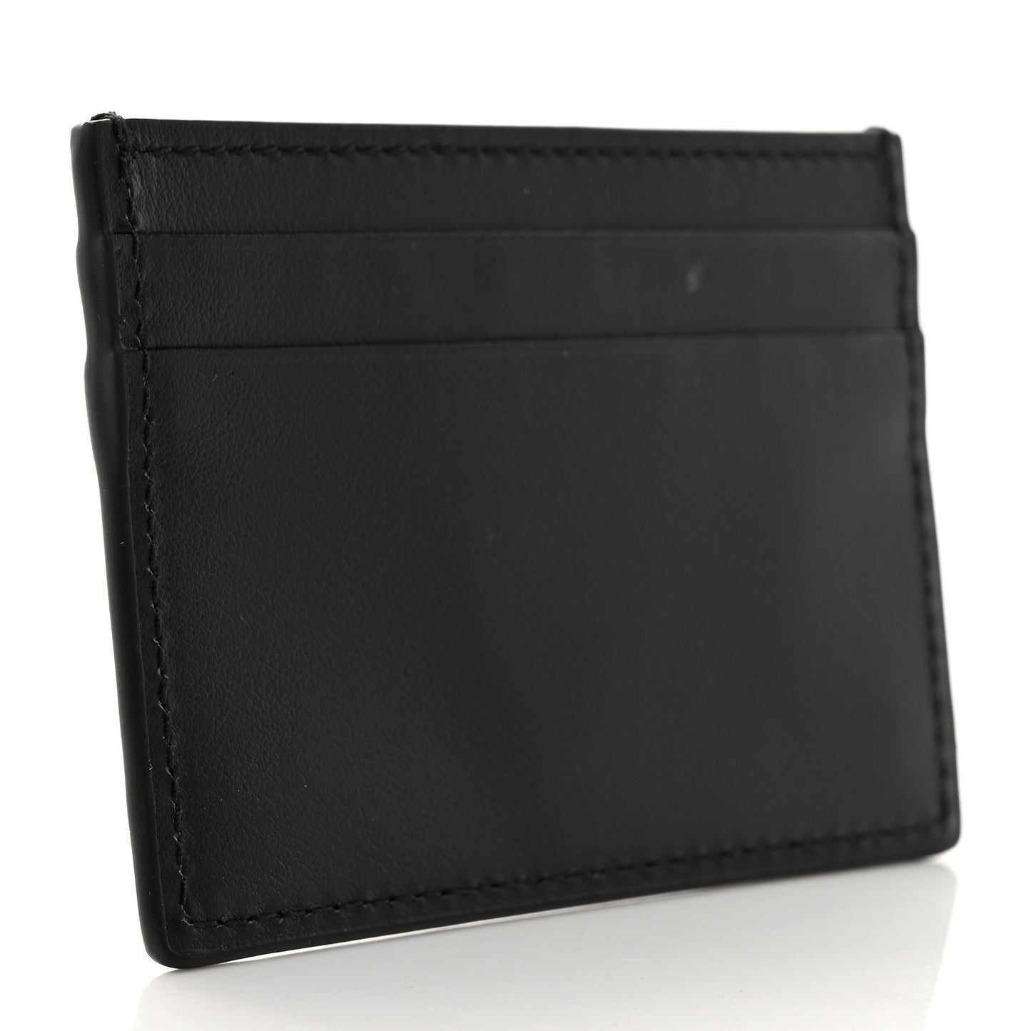 Plutone Calfskin Logo Card Holder Black