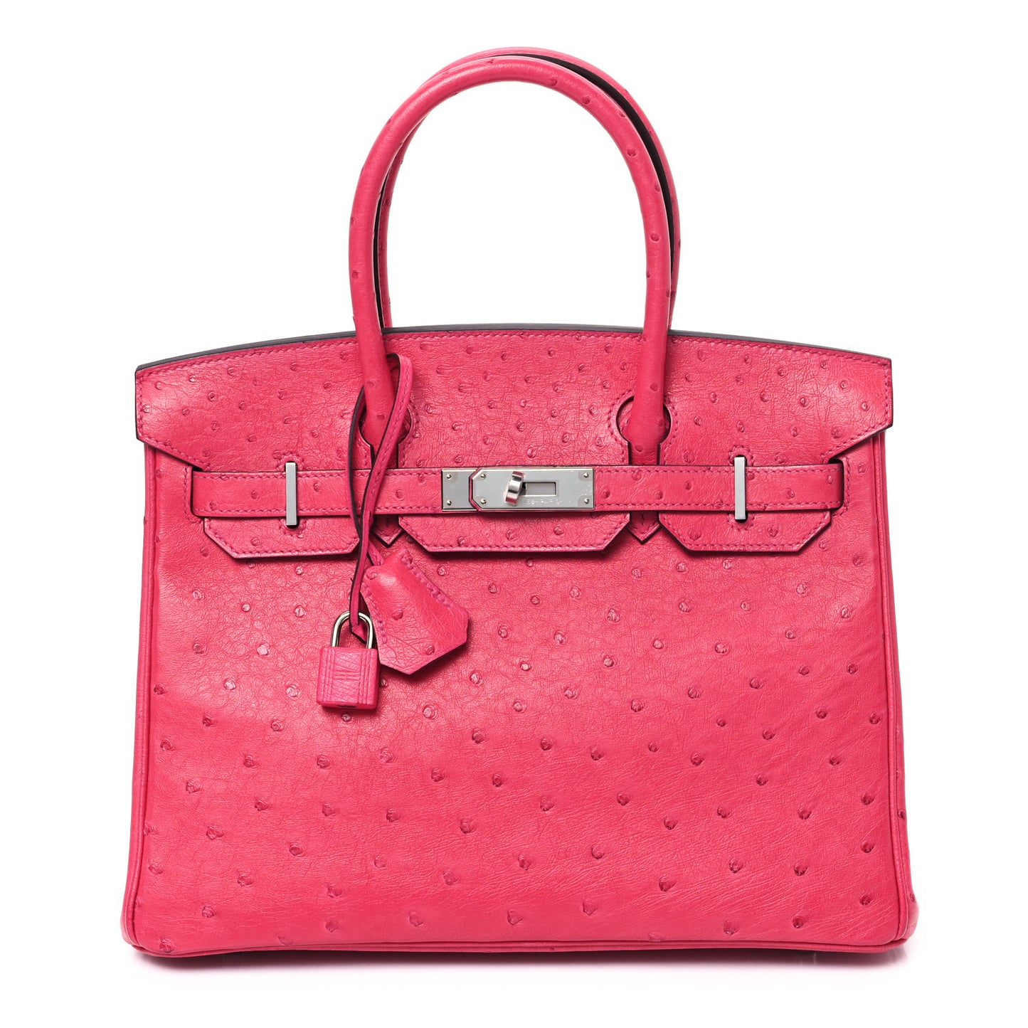 Ostrich Birkin 30 Rose Tyrien