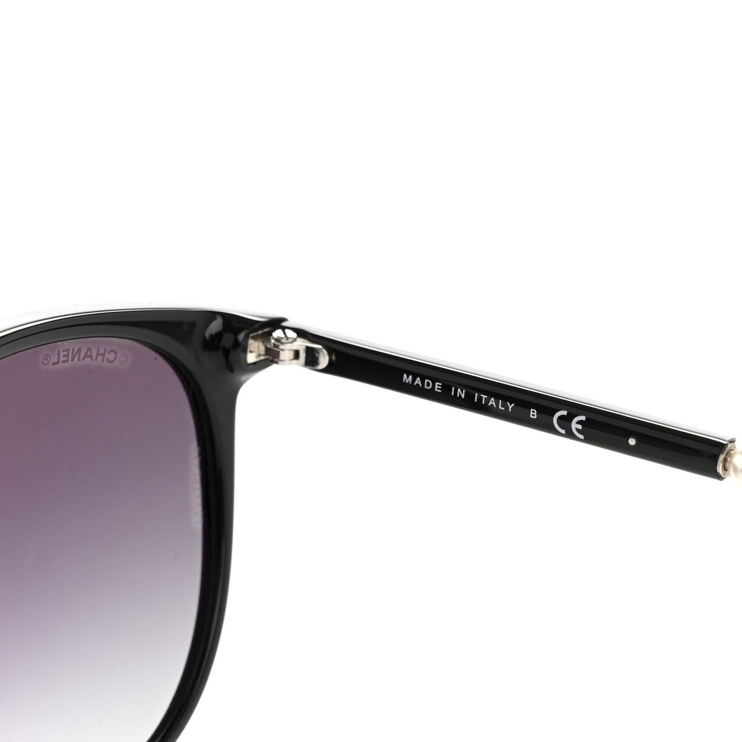 Acetate Butterfly Pearl Sunglasses 5394-H Black