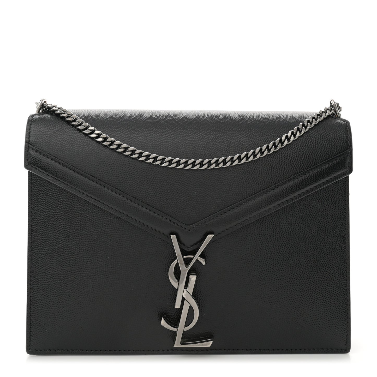 Grain De Poudre Monogram Cassandra Clasp Bag Black