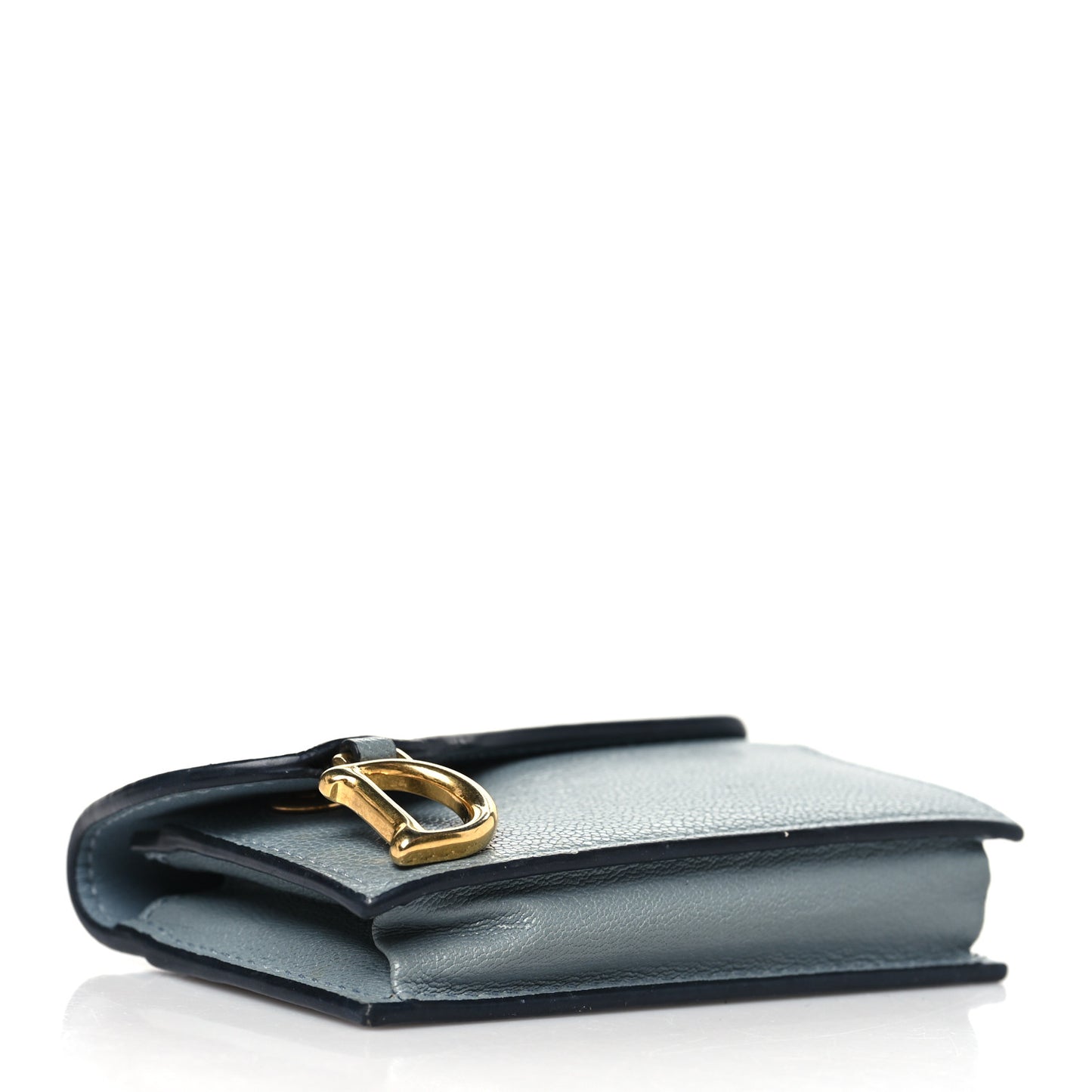 Goatskin Saddle Card Holder Sky Blue