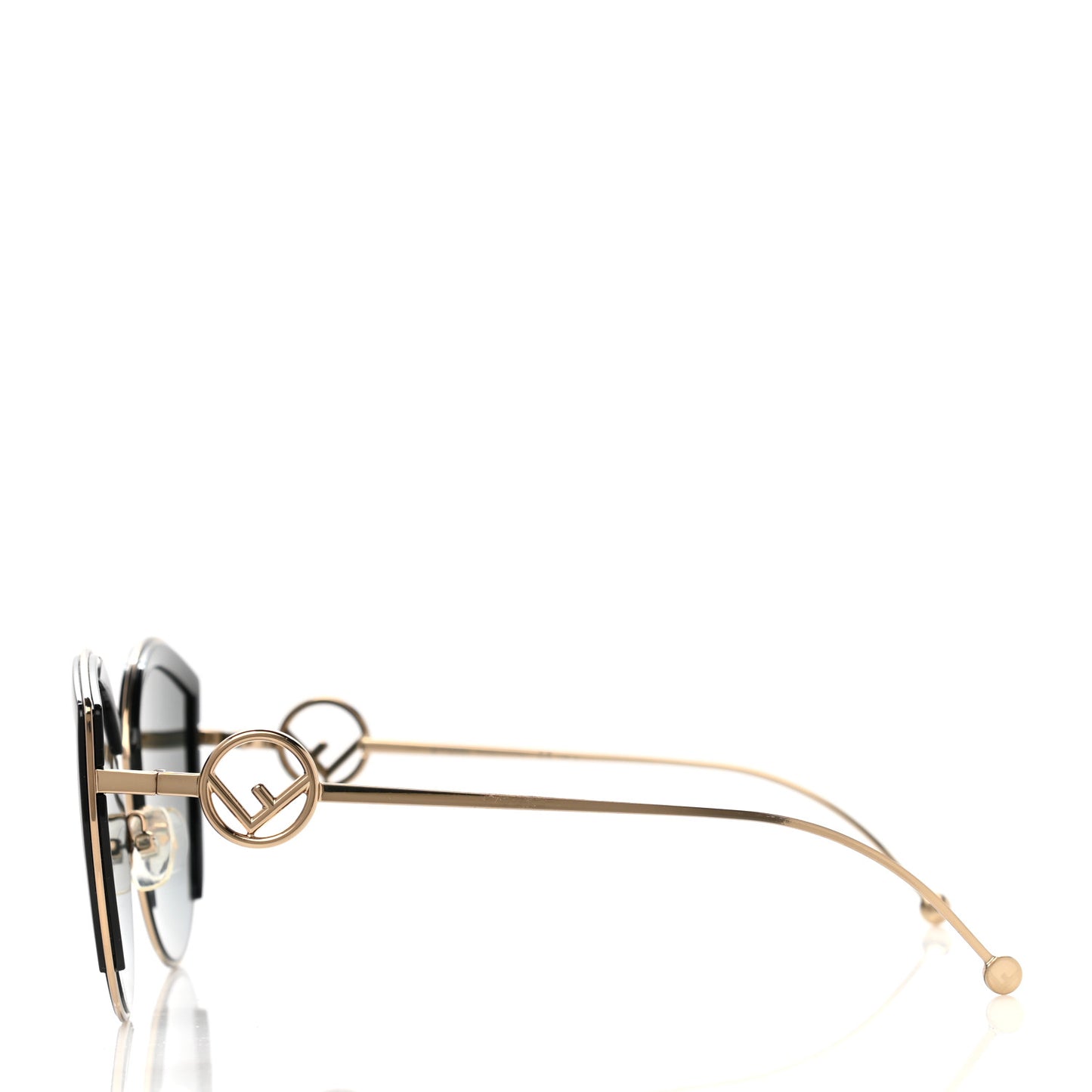 Metal Acetate F is Fendi Cat Eye Sunglasses FF 0290/S Gold
