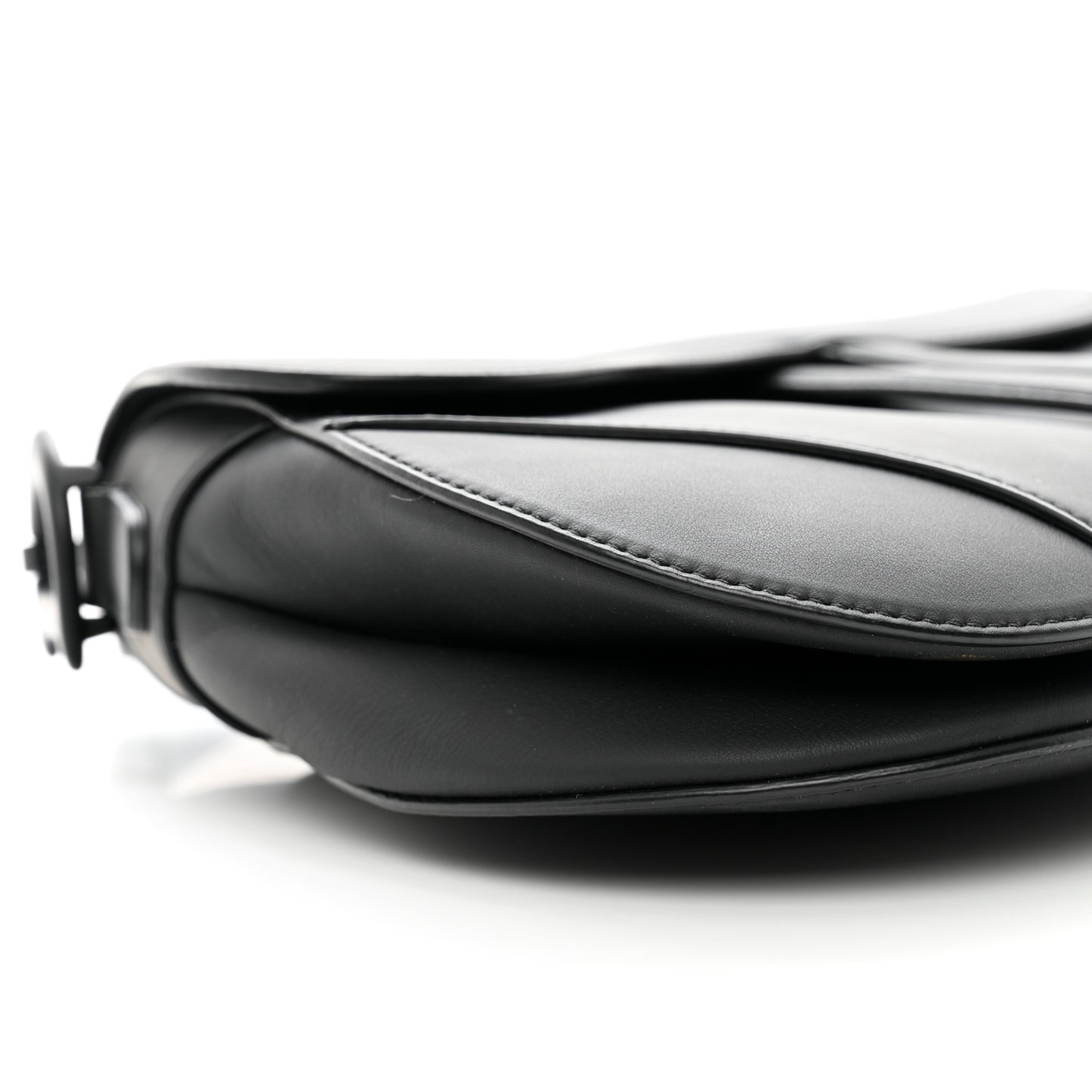 Ultra Matte Calfskin Saddle Bag Black