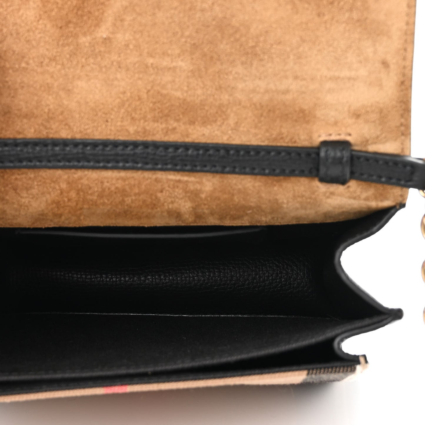 Derby Calfskin House Check Baby Macken Crossbody Bag Black
