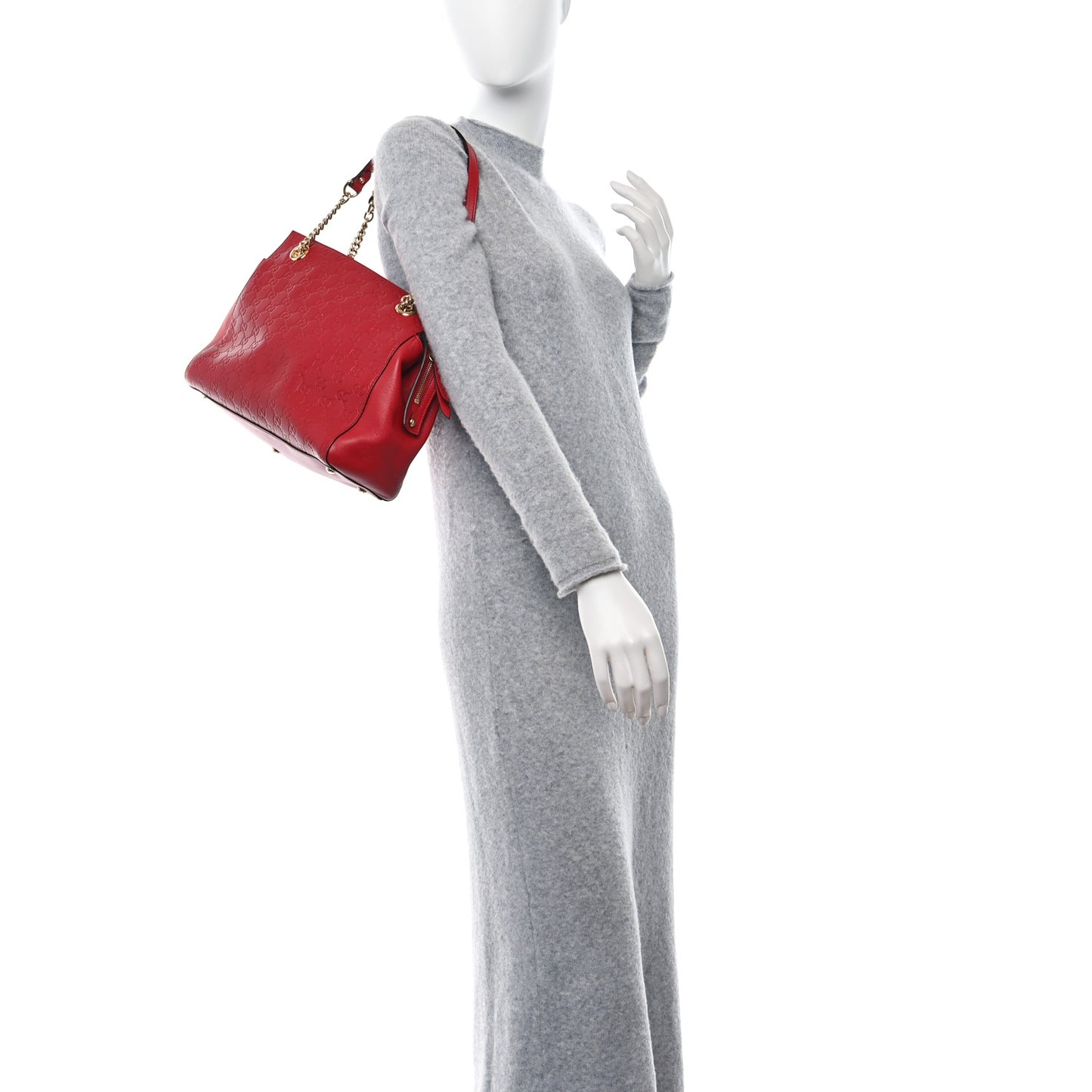 Guccissima Signature Medium Shoulder Tote Bag Red