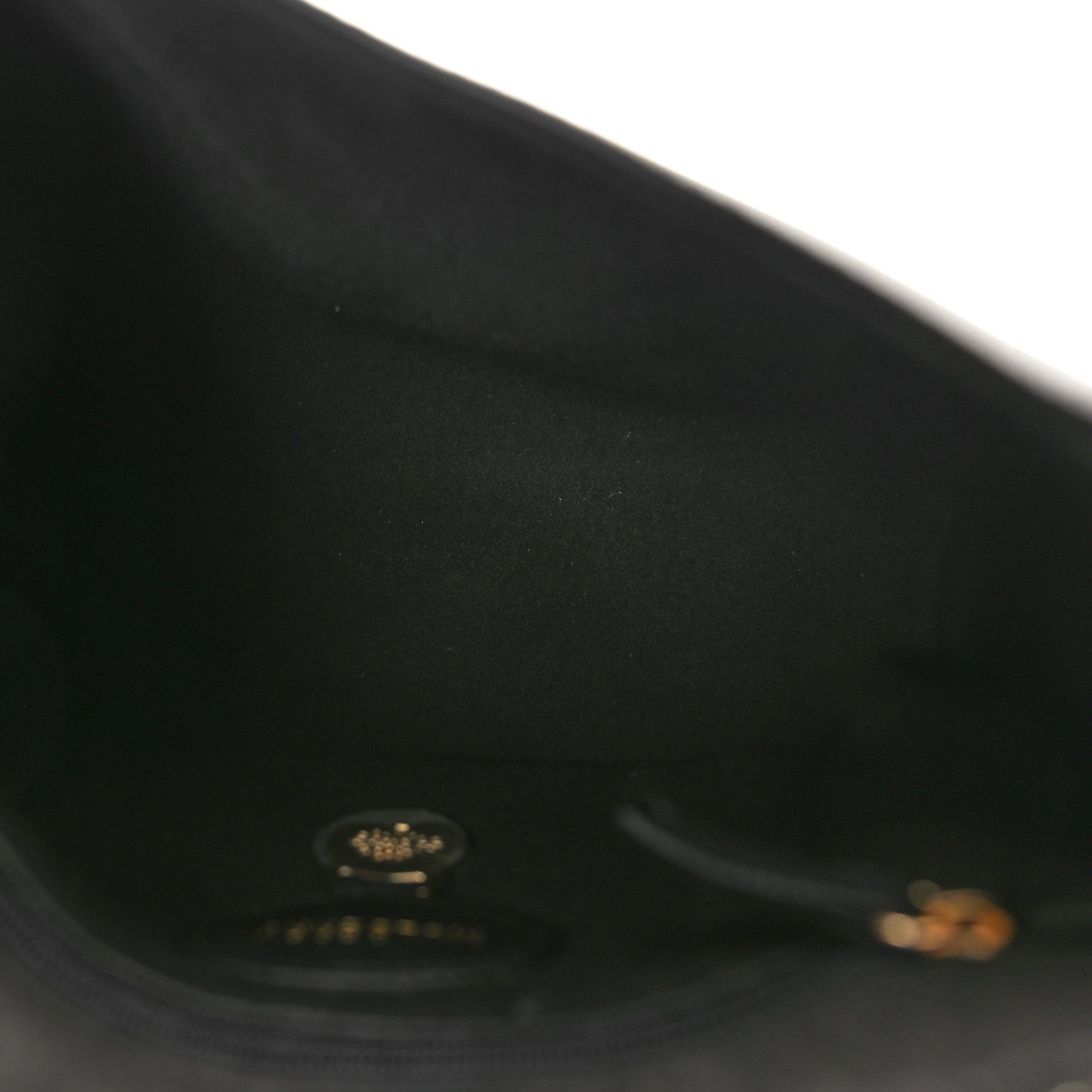 Glossy Goatskin Small Lily Flap Black