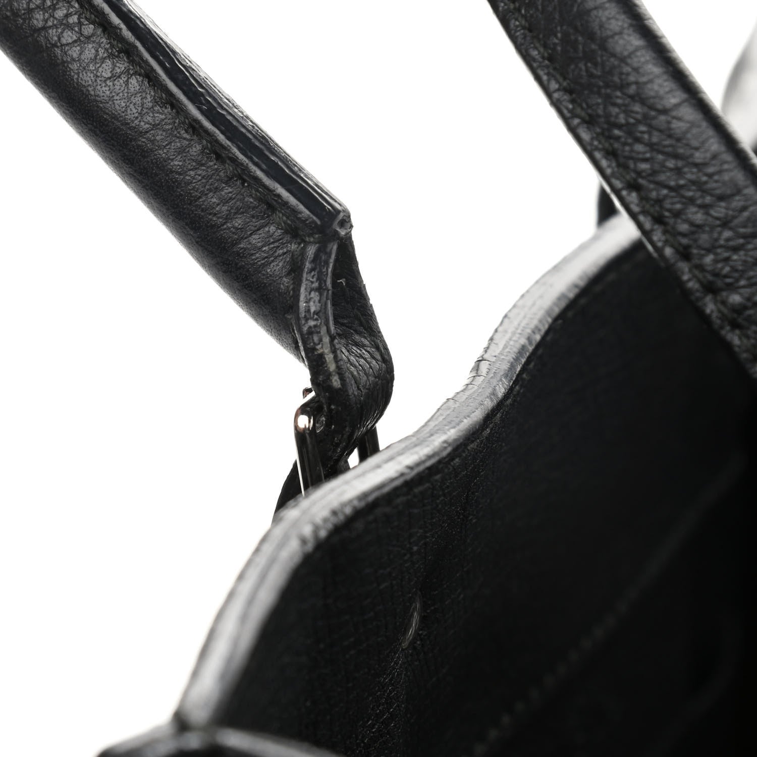 Balenciaga Grained Calfskin Plate Hardware Papier A6 Zip Around Tote Black 12 of 12
