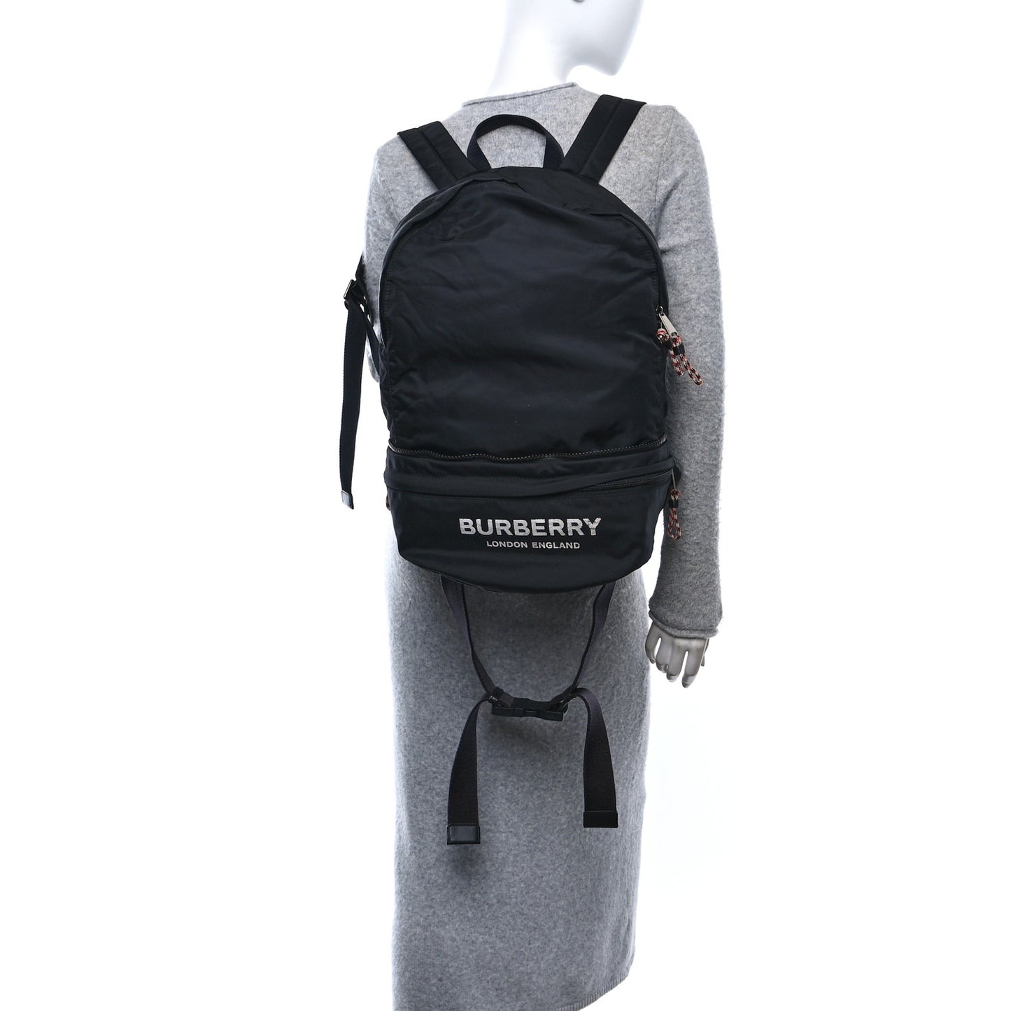 Nylon Rex Convertible Backpack Bum Bag Black