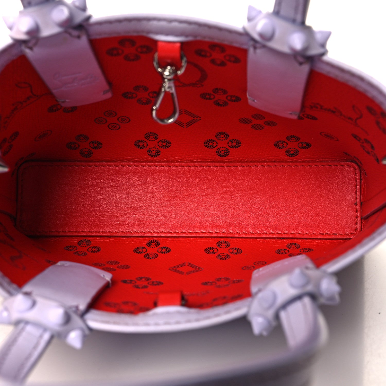 Christian Louboutin Calfskin Loubinthesky Mini East West Cabata Tote Lavender 5 of 13