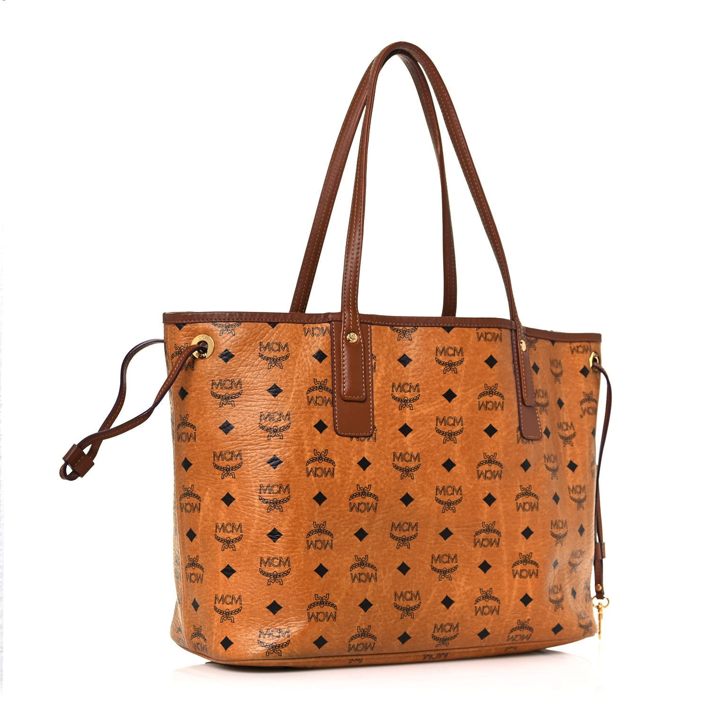 Visetos Medium Liz Reversible Shopper Tote Cognac