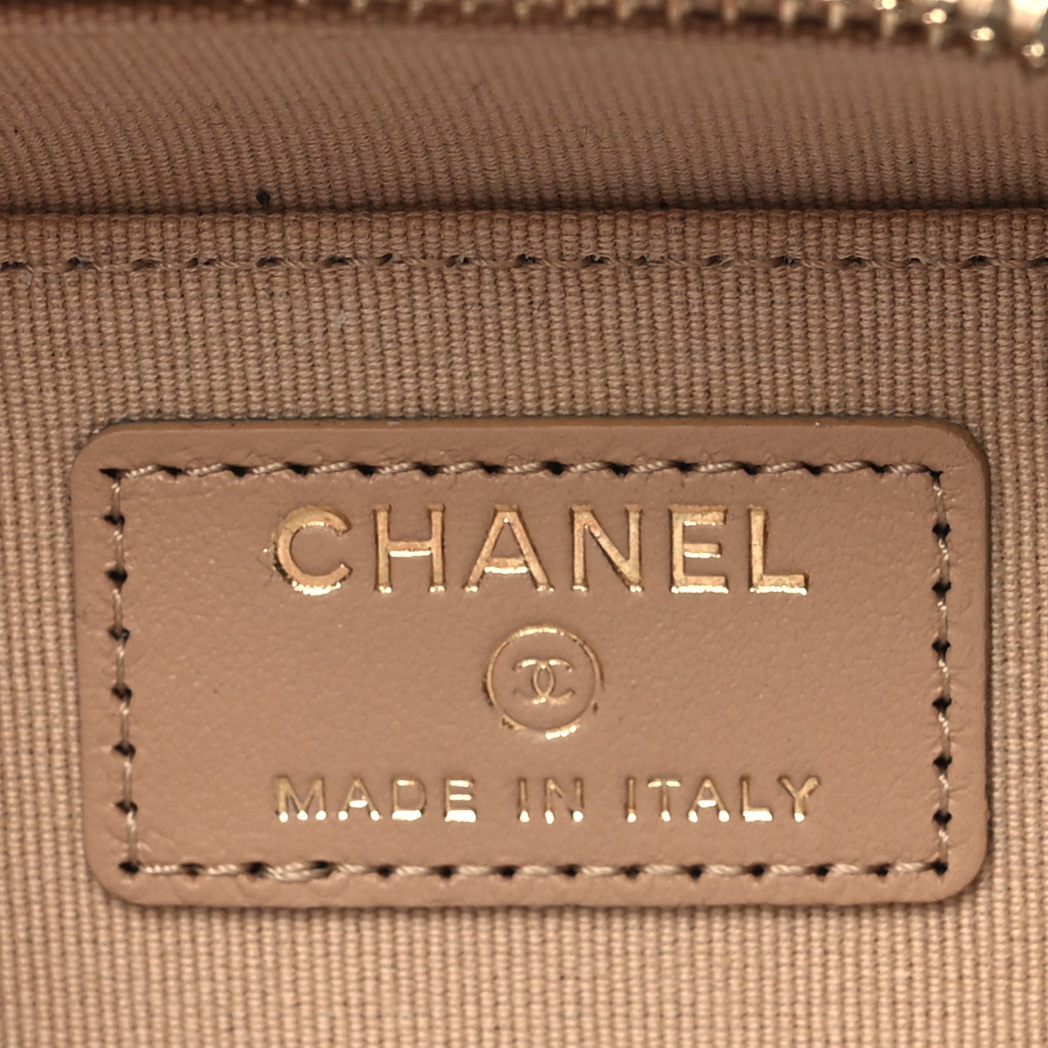 Chanel Caviar Chevron Quilted Mini Boy Clutch With Chain Beige 6 of 11