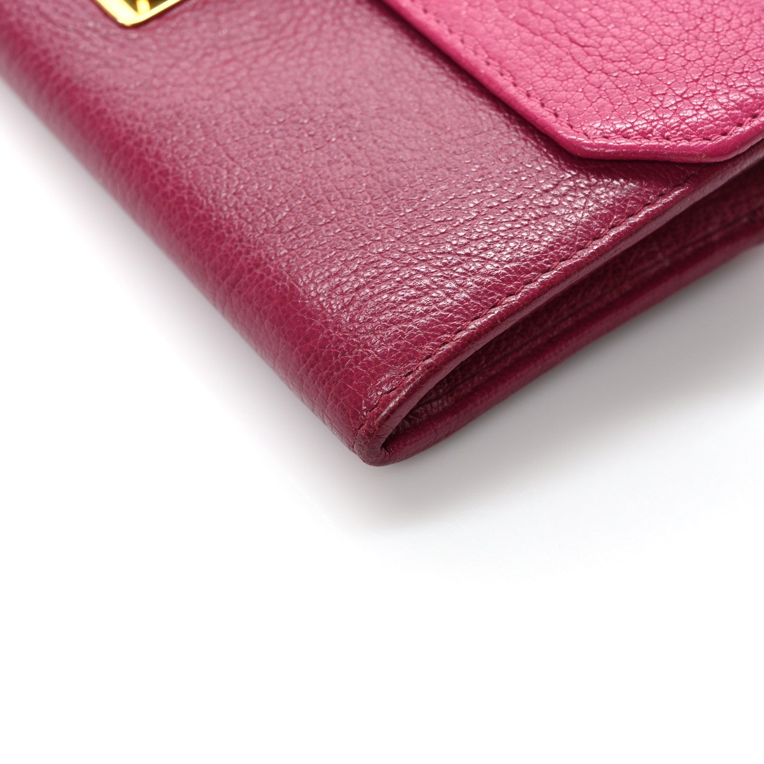 Miu Miu Goatskin Madras Wallet Peonia Ametista 10 of 13