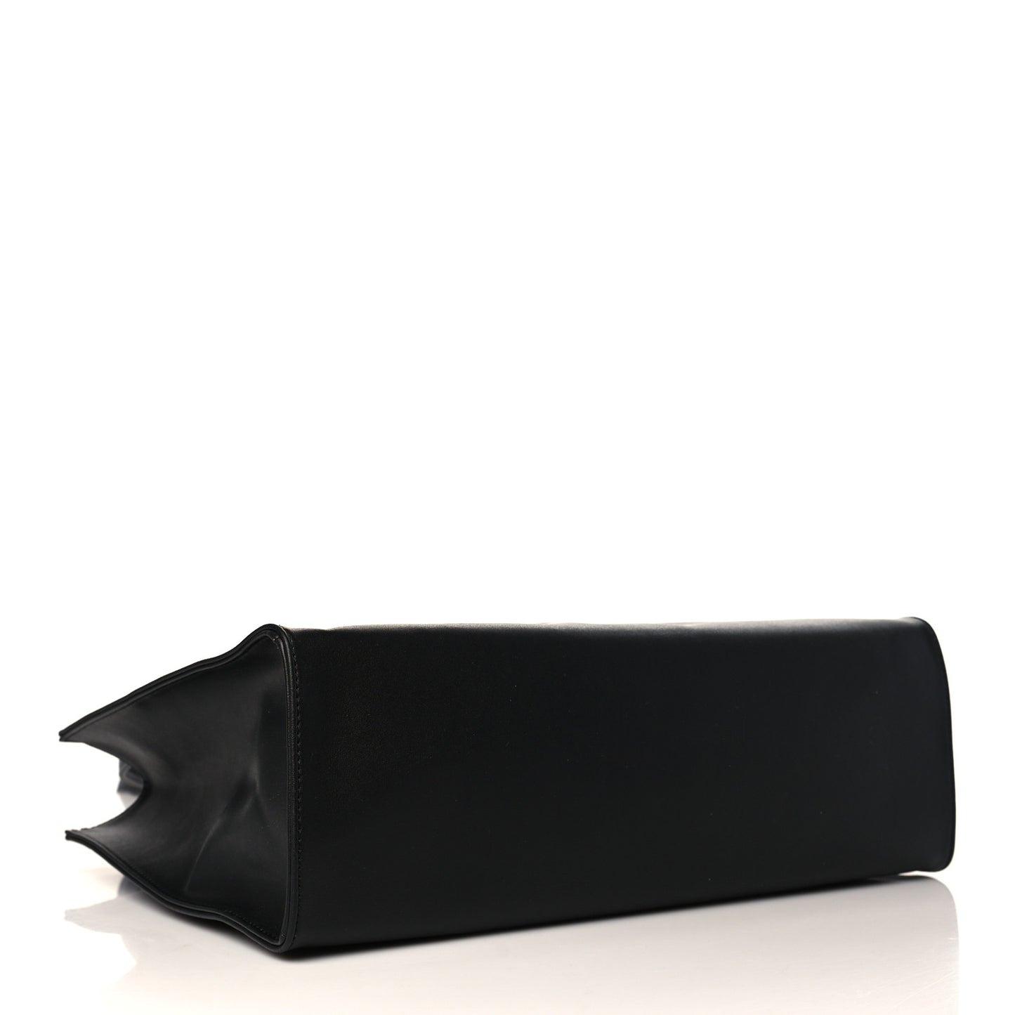 Vegan Leather Medium Shopping Bag Black