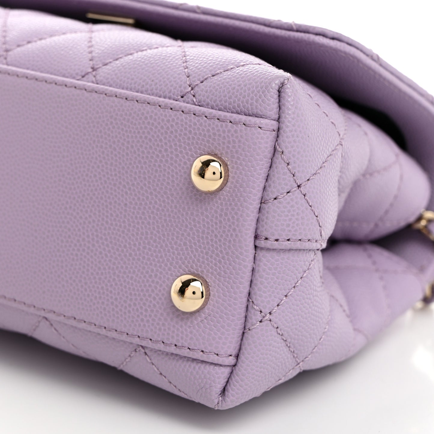 Caviar Quilted Extra Mini Coco Handle Flap Light Purple