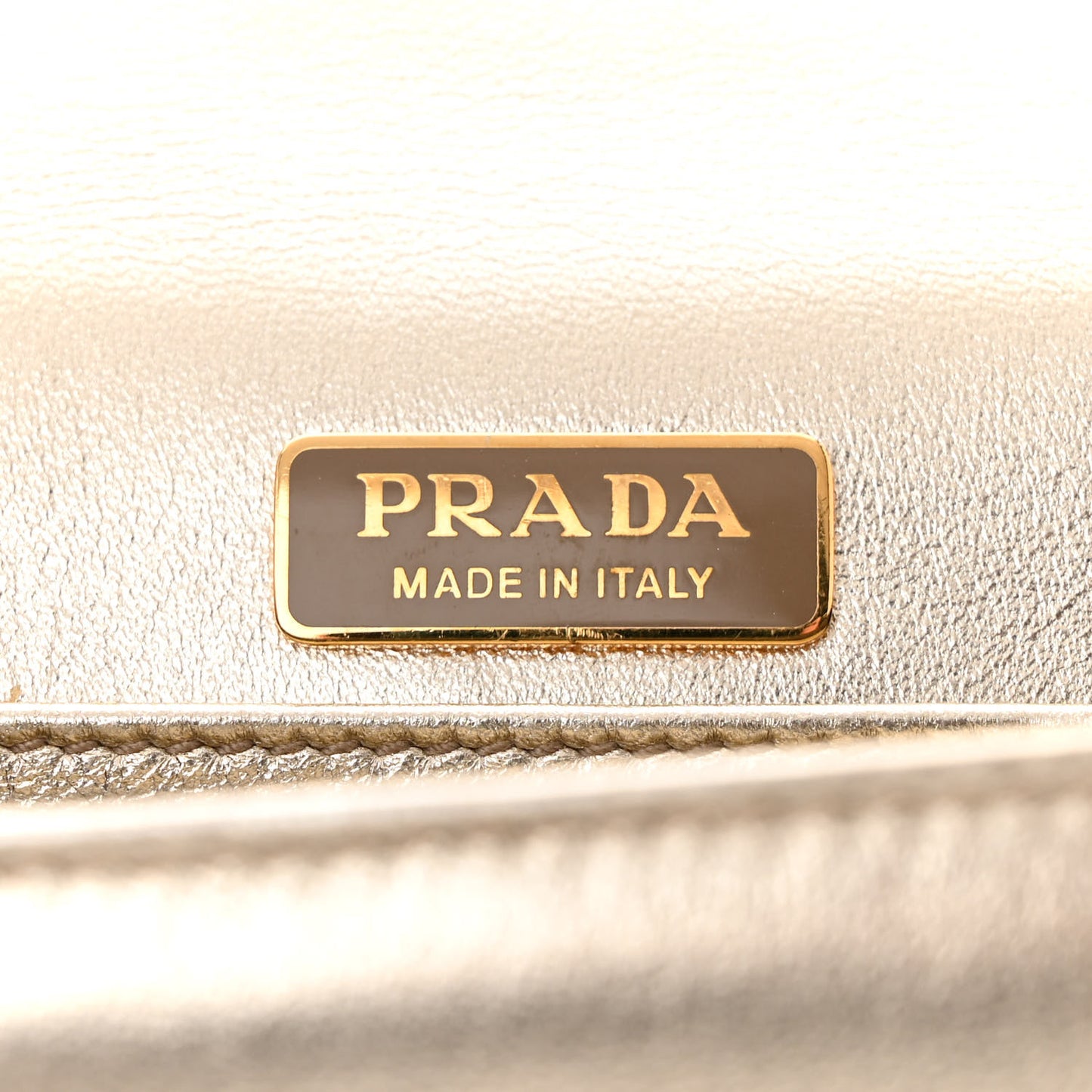 Metallic Nappa Impunture Embellished Cahier Bag Pirite