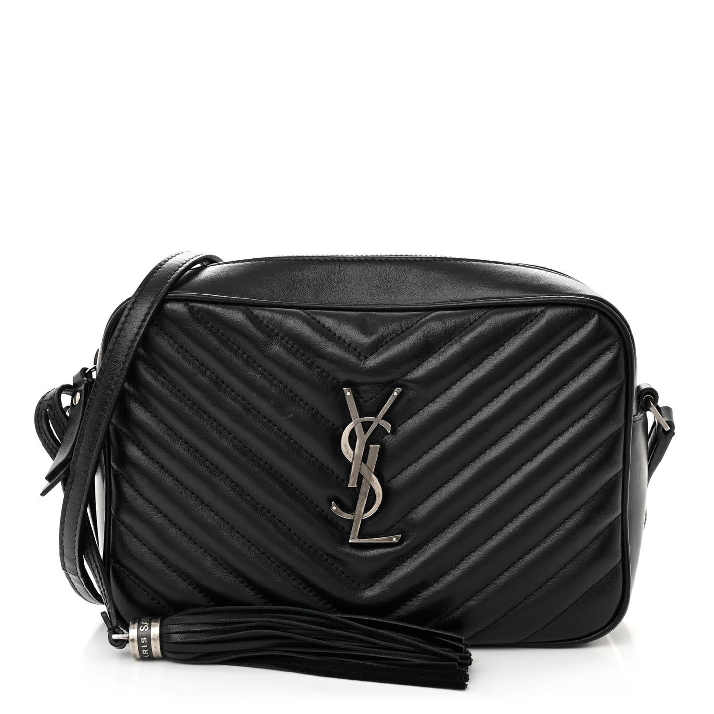 Calfskin Matelasse Monogram Lou Camera Bag Black
