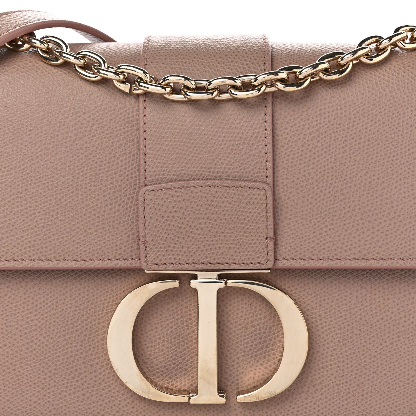 Grained Calfskin 30 Montaigne Chain Flap Bag Blush