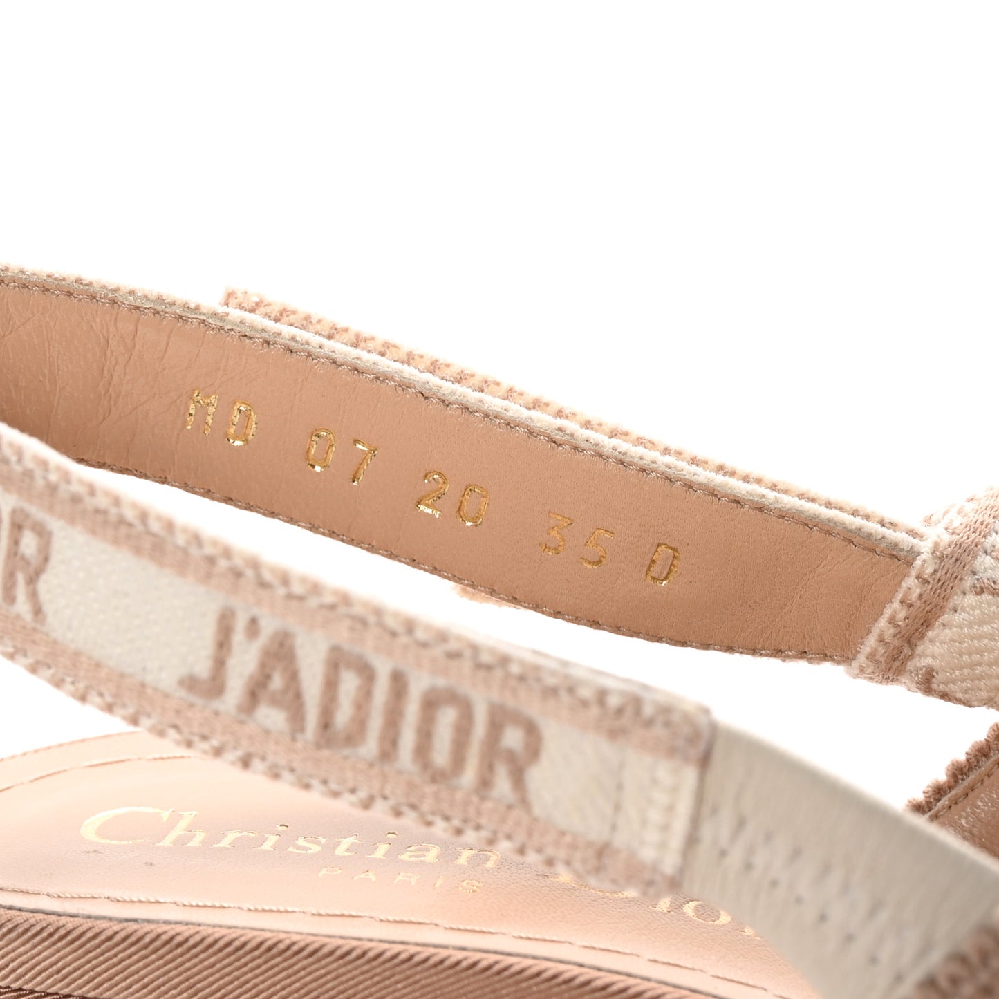 Micro Resille Ribbon J'Adior Slingback 65mm Pumps 35 Nude