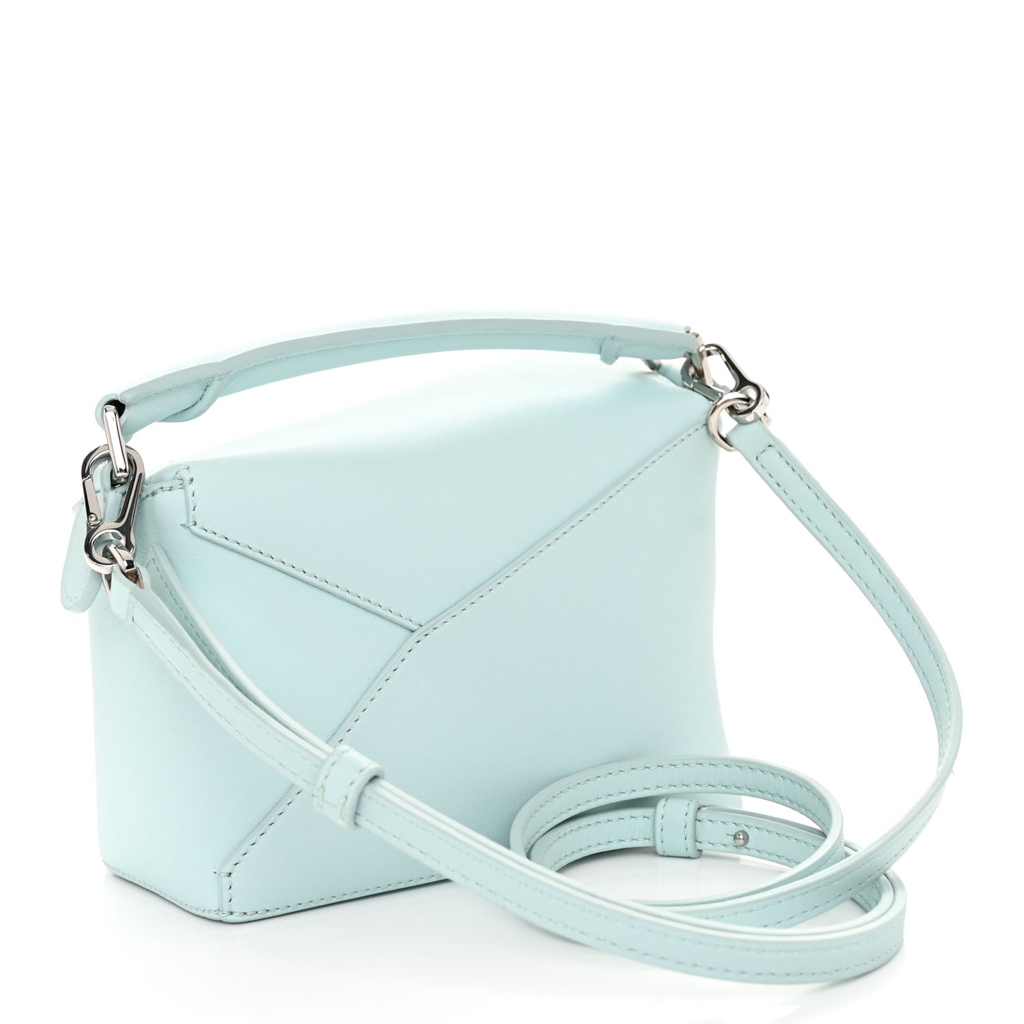 Calfskin Mini Puzzle Edge Bag Iceberg