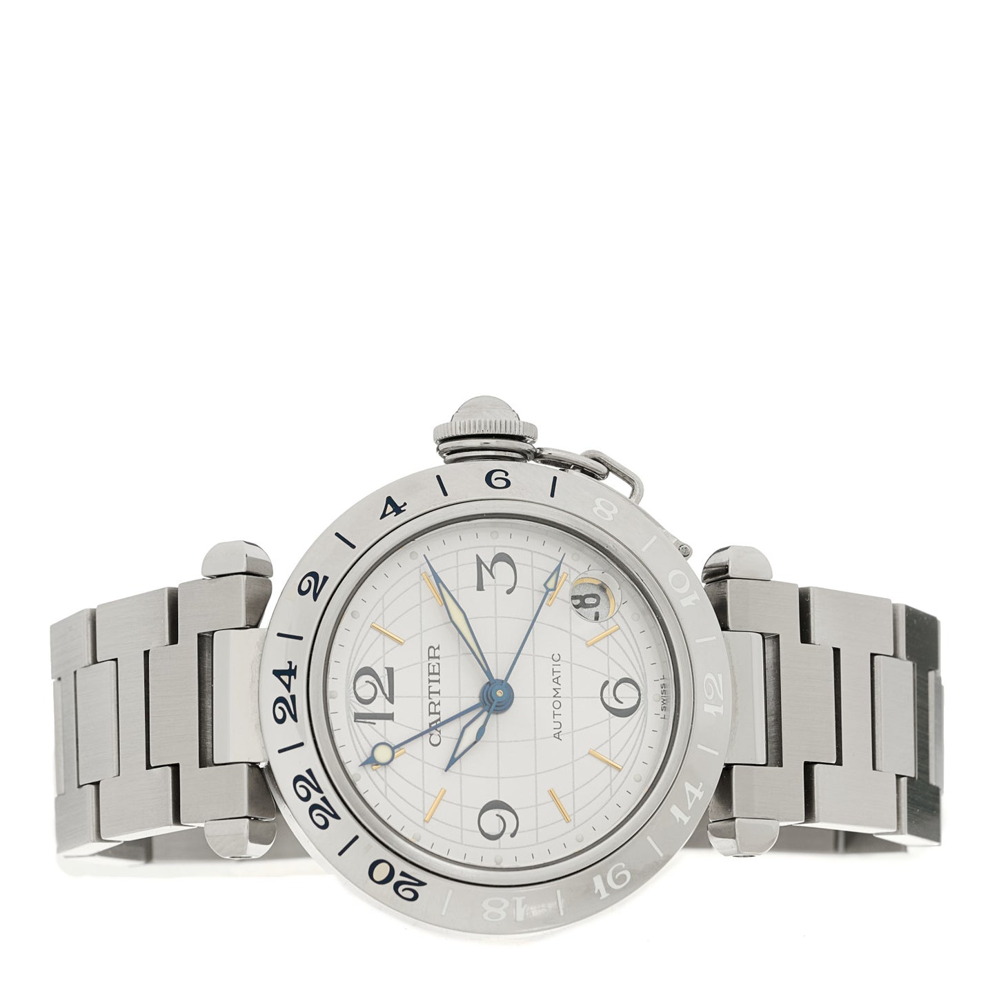 Stainless Steel 35mm Pasha GMT Automatic Watch
