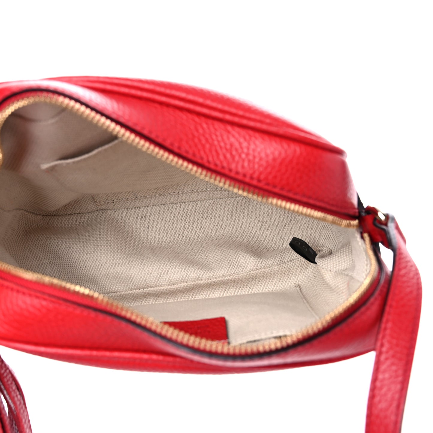 Pebbled Calfskin Small Soho Disco Bag Tabasco Red