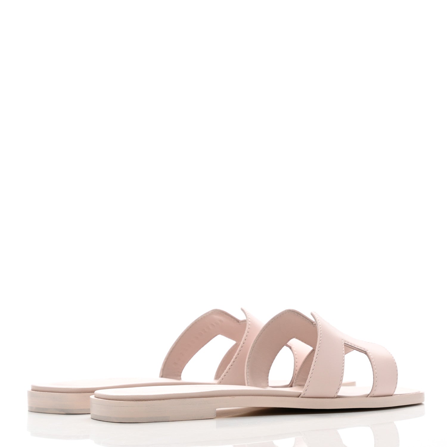 Hermes Box Calfskin Oran Sandals 36.5 Rose Pale 4 of 9