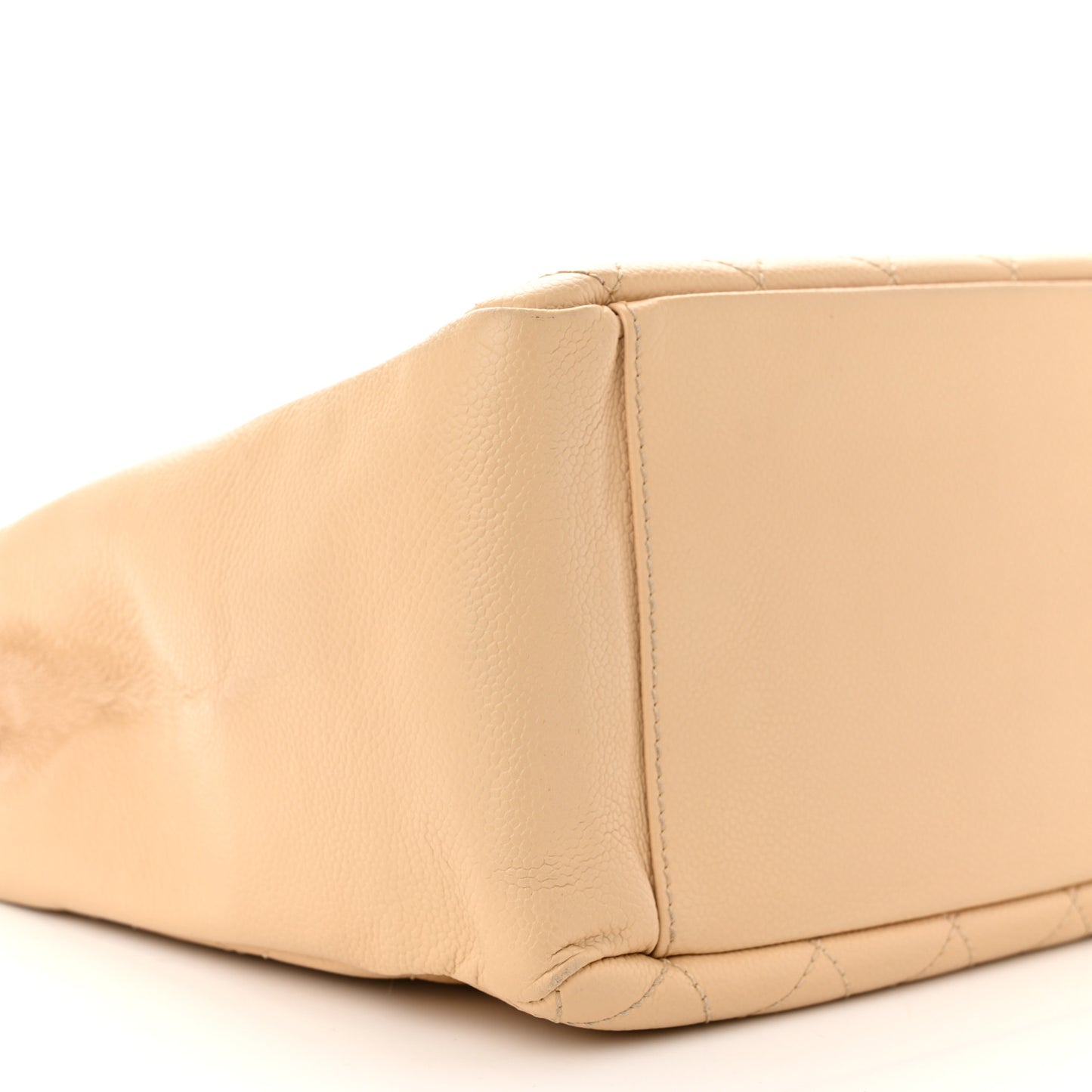 Caviar Quilted Grand Shopping Tote GST Beige Clair