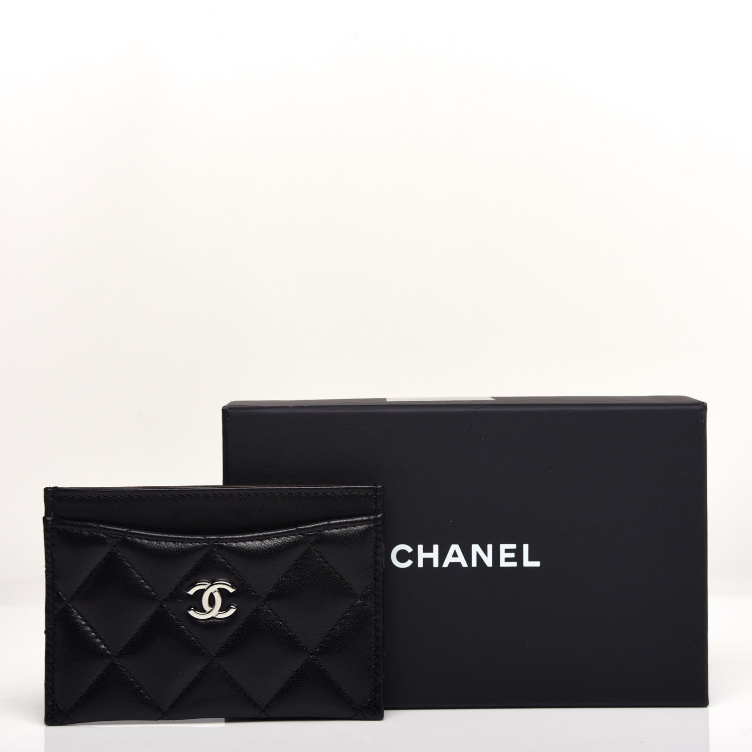 Chanel Lambskin Quilted Card Holder Black 9 of 9