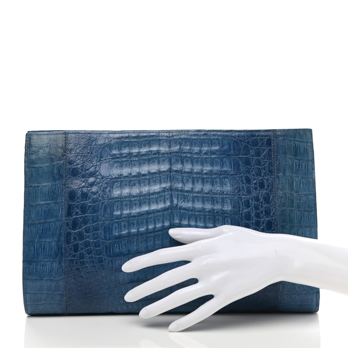 Crocodile Clutch Blue