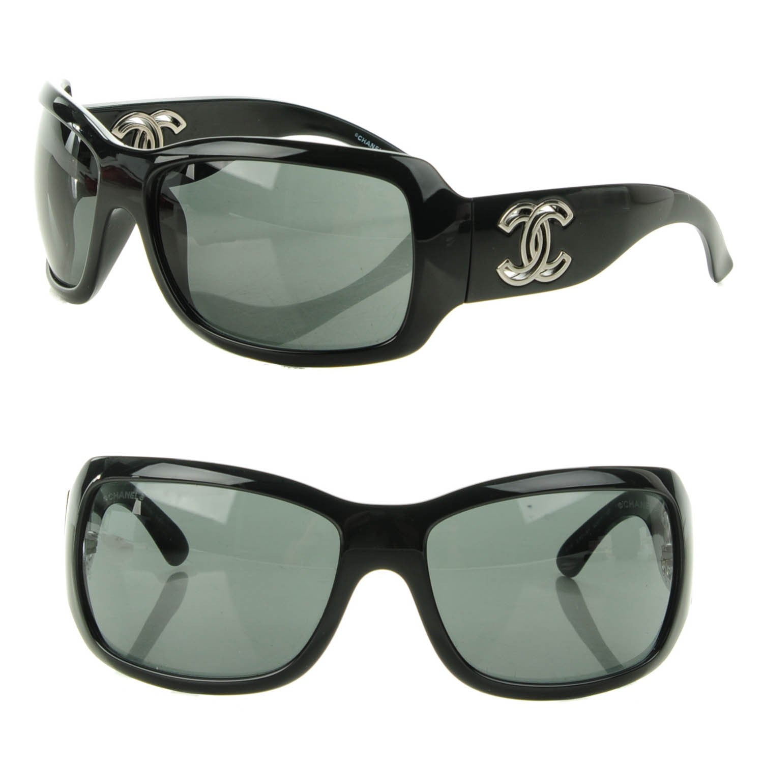 Chanel CC Sunglasses 6018 Black 133911 – FASHIONPHILE