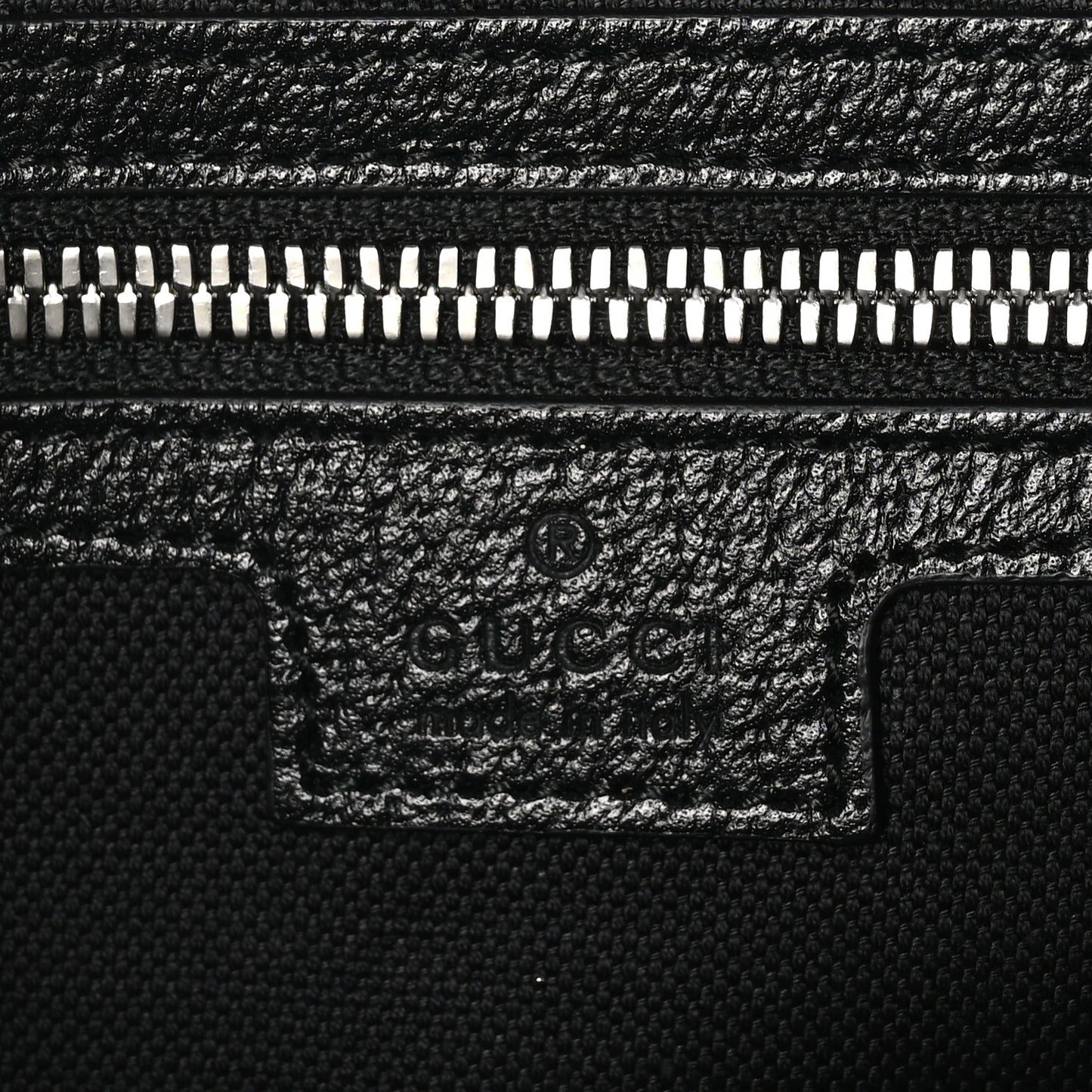 Monogram Jumbo GG Textured Dollar Calfskin Wristlet Messenger Bag Black