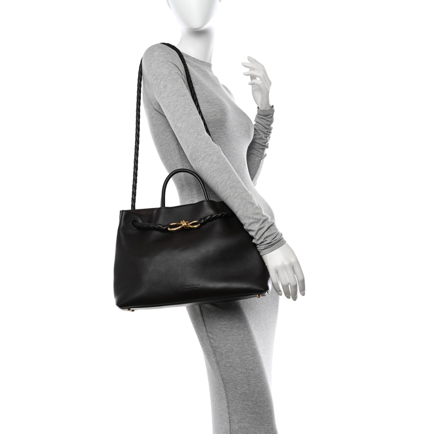 Silky Calfskin Medium Andiamo Shoulder Bag Fondant