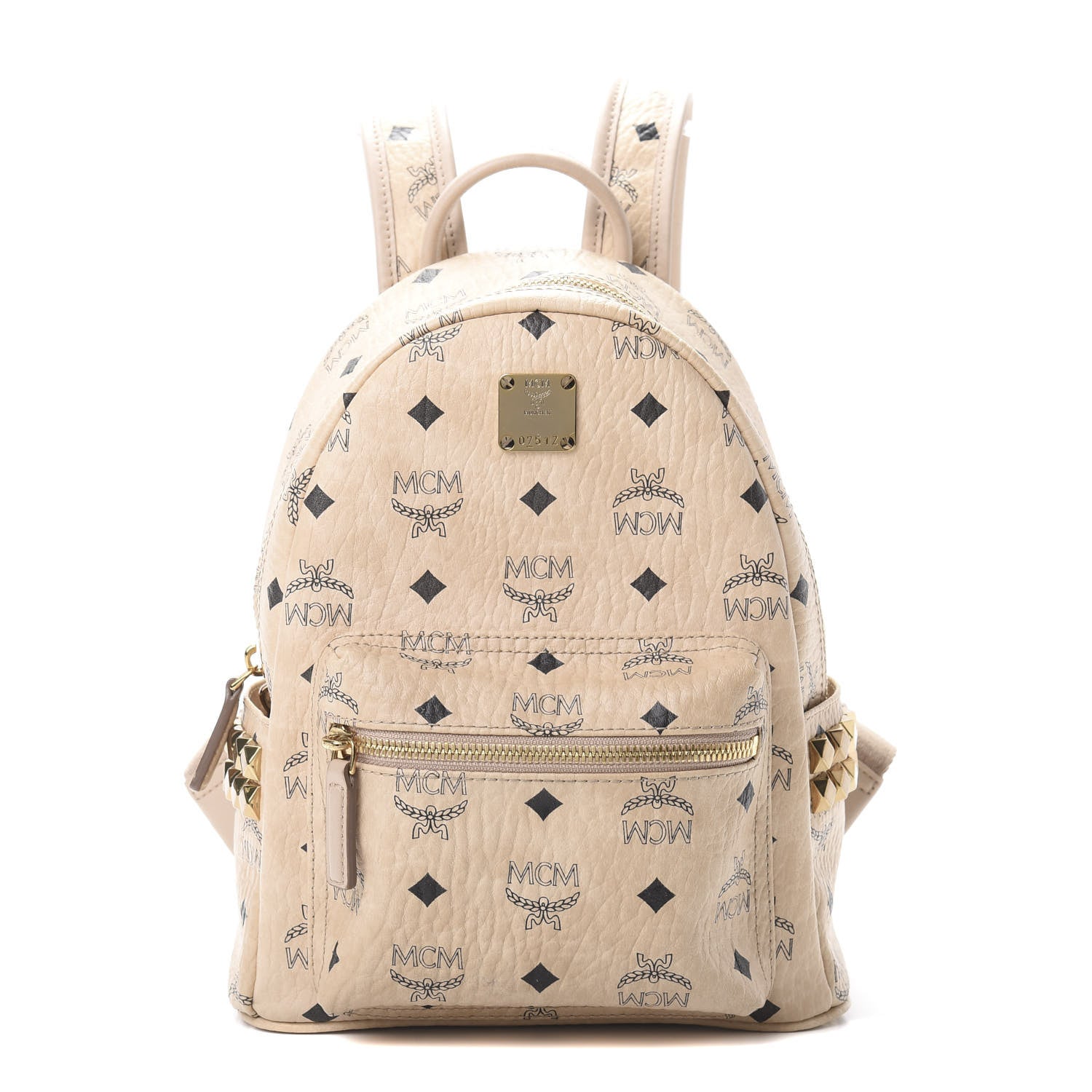 MCM Visetos Side Stud Mini Stark Backpack Beige 691232 – FASHIONPHILE