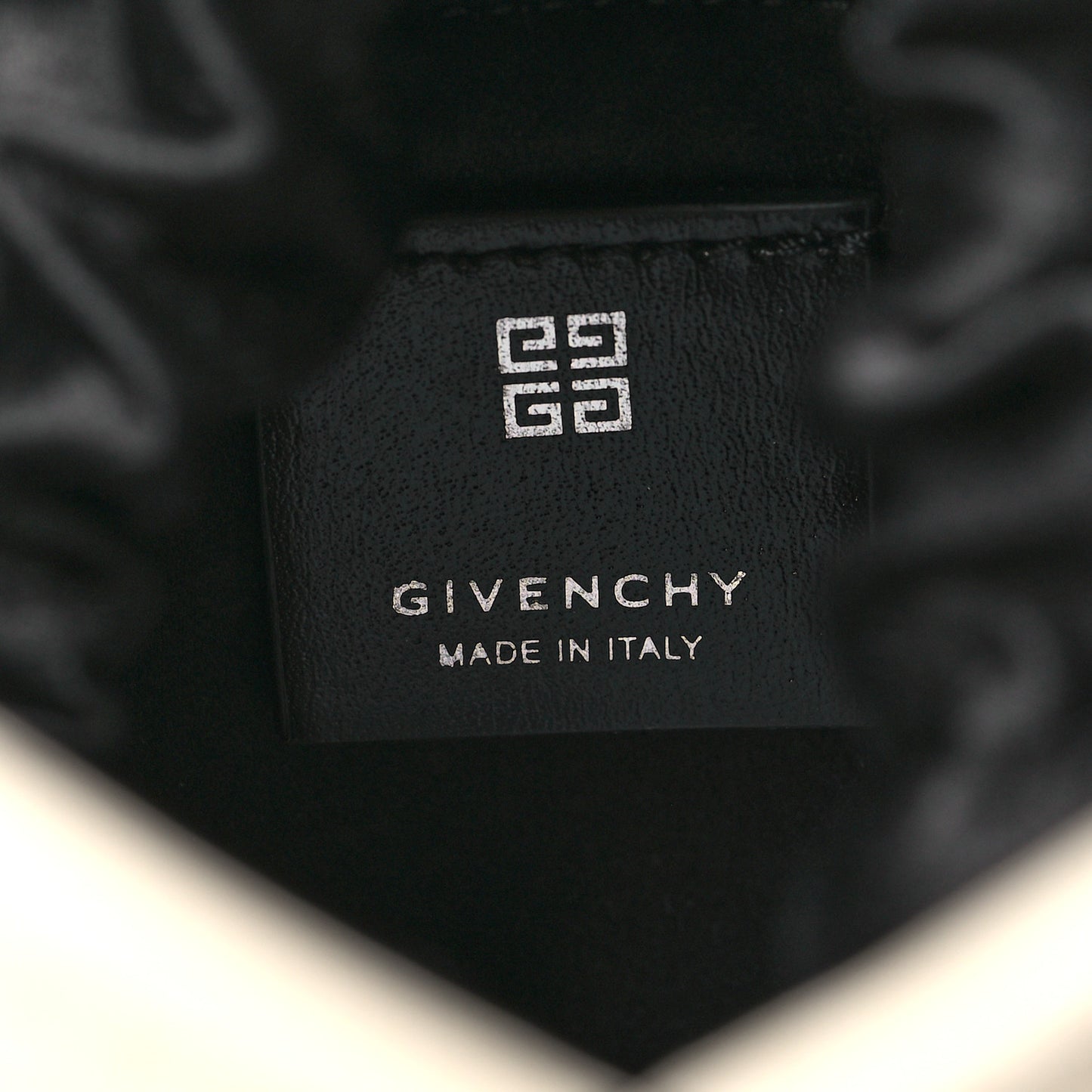 Box Calfskin Mini Cut Out Crossbody Bag Ivory