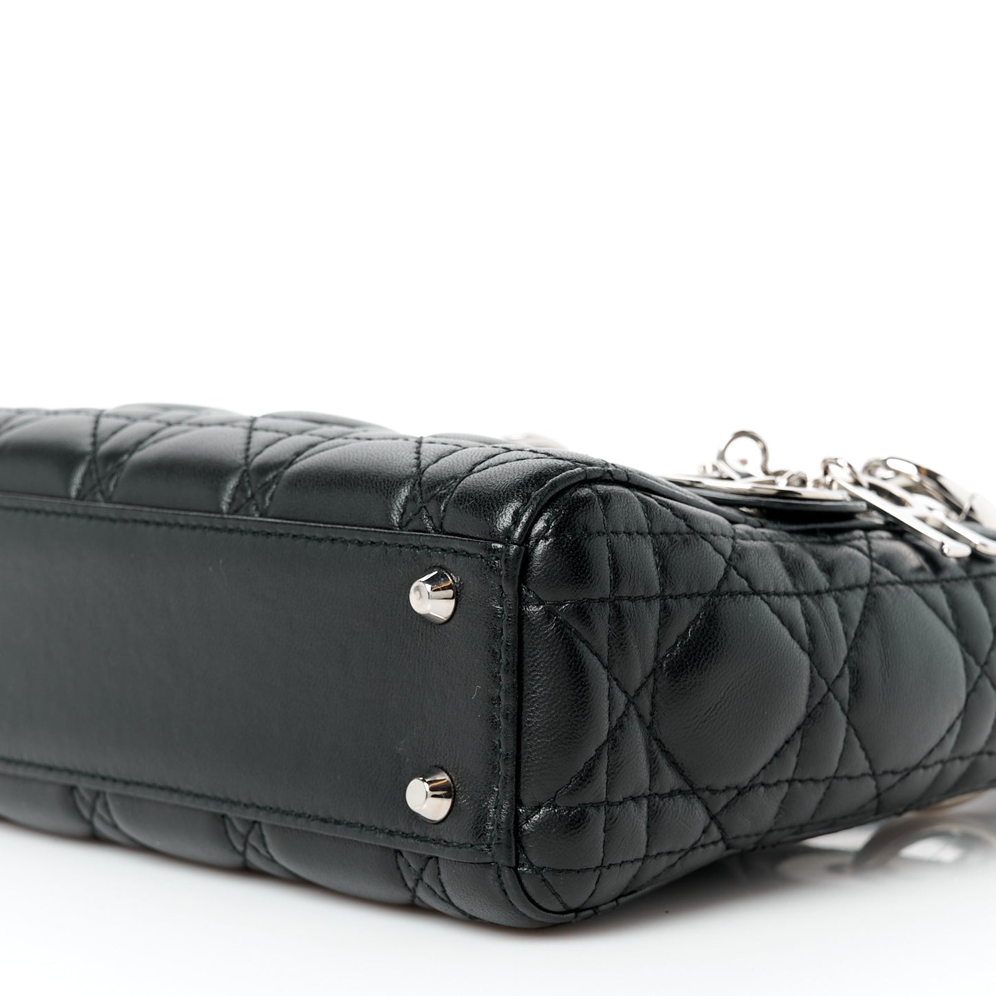 Lambskin Cannage Mini Lady Dior Black