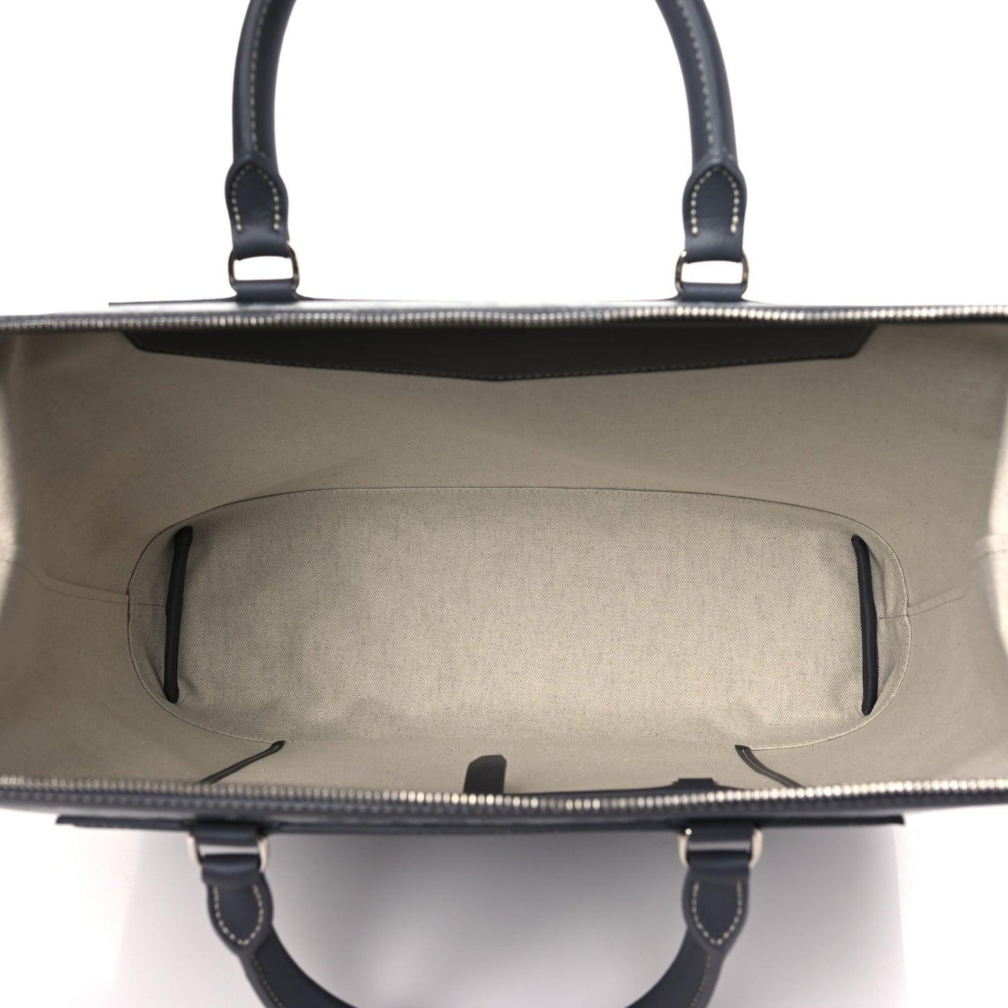Goyardine Calfskin Cisalpin Document Case Grey