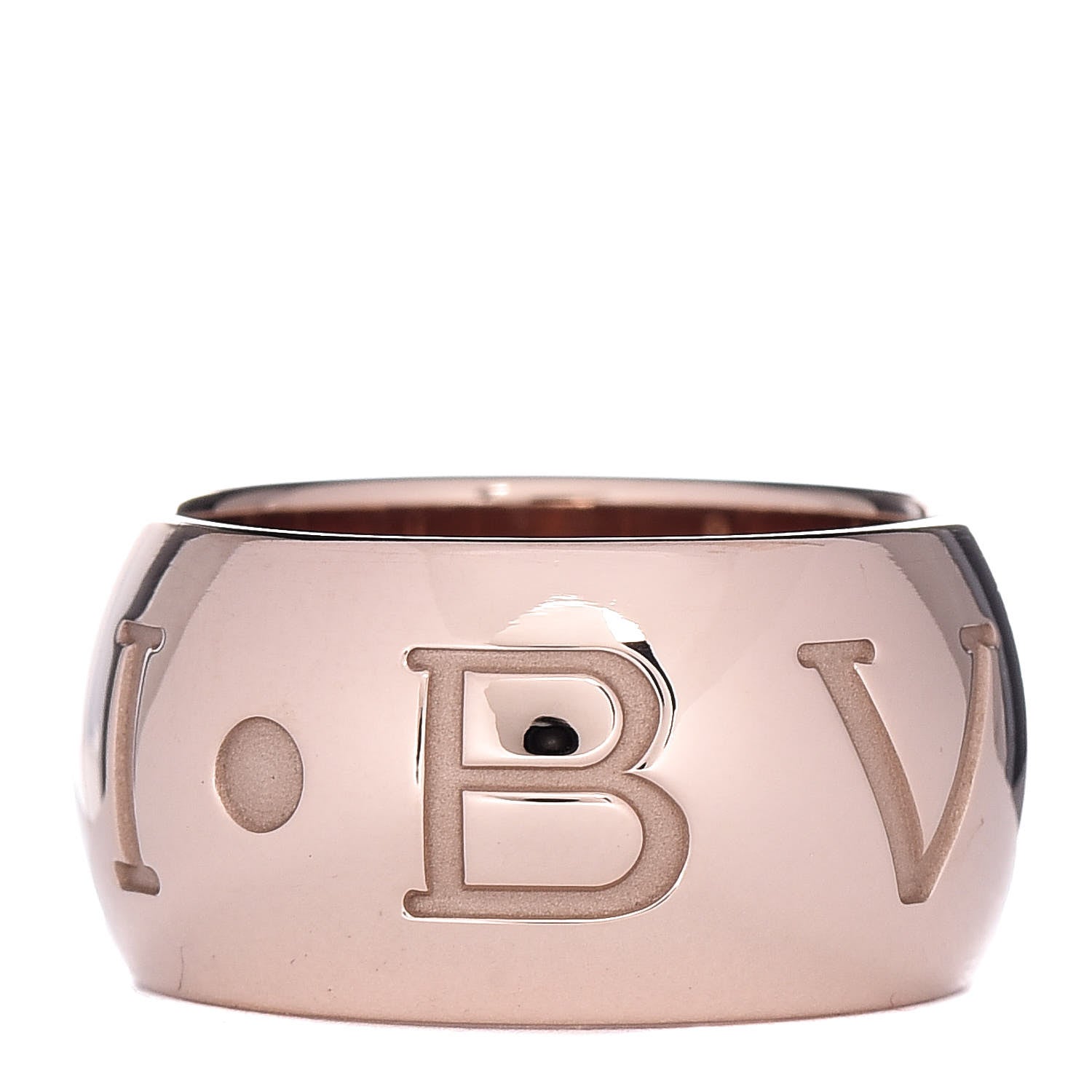 Bulgari 18K Rose Gold Monologo Ring 51 5.75 1 of 4