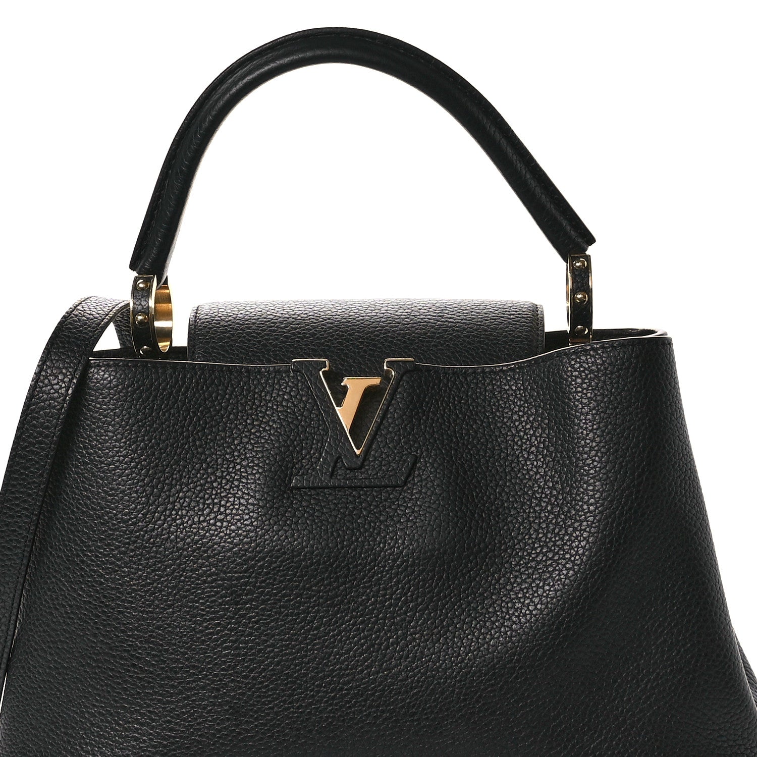 Louis Vuitton Taurillon Capucines BB Black Fuchsia 8 of 10