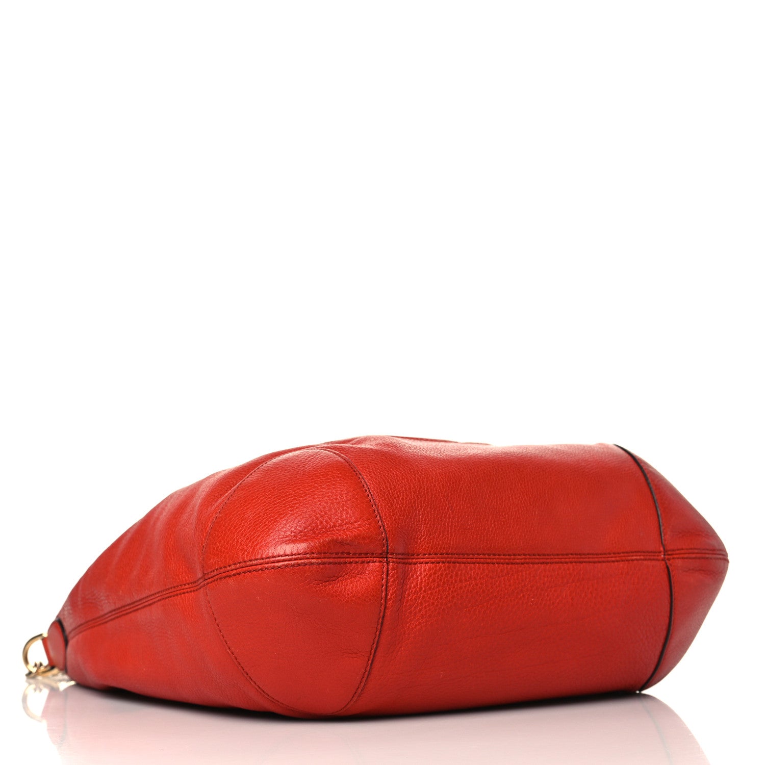 Gucci Pebbled Calfskin Medium Soho Chain Hobo Red 4 of 10