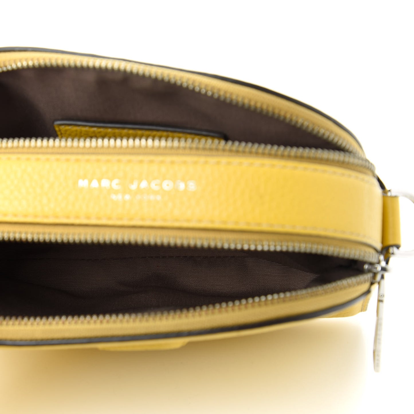 Calfskin Shutter Camera Crossbody Bag Sunshine Yellow