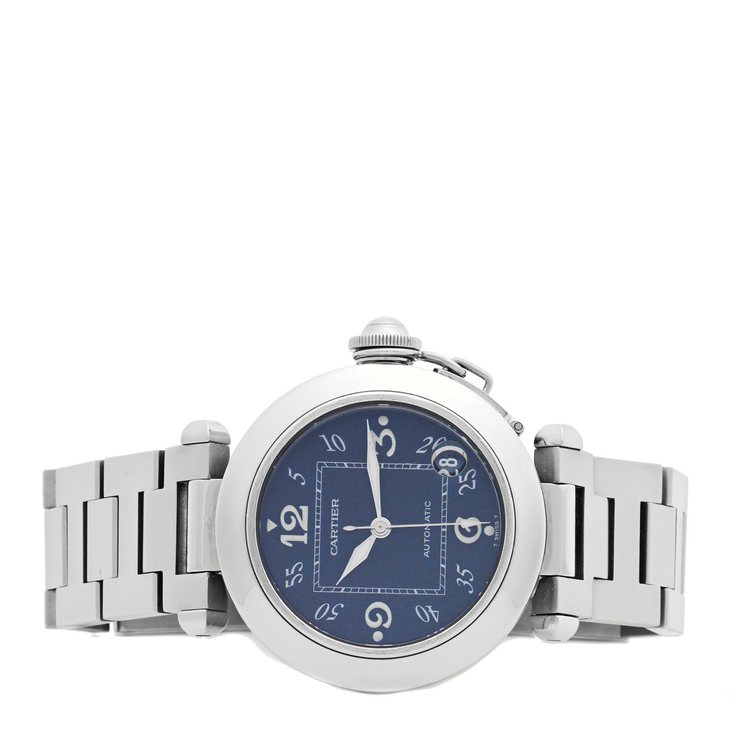 Stainless Steel 35mm Pasha C Automatic Watch Blue