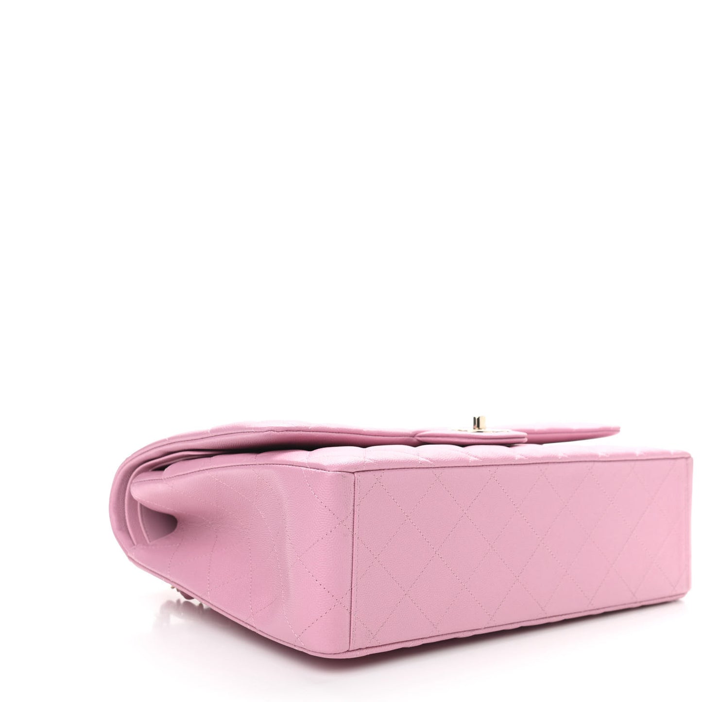 Caviar Quilted Maxi Double Flap Pink