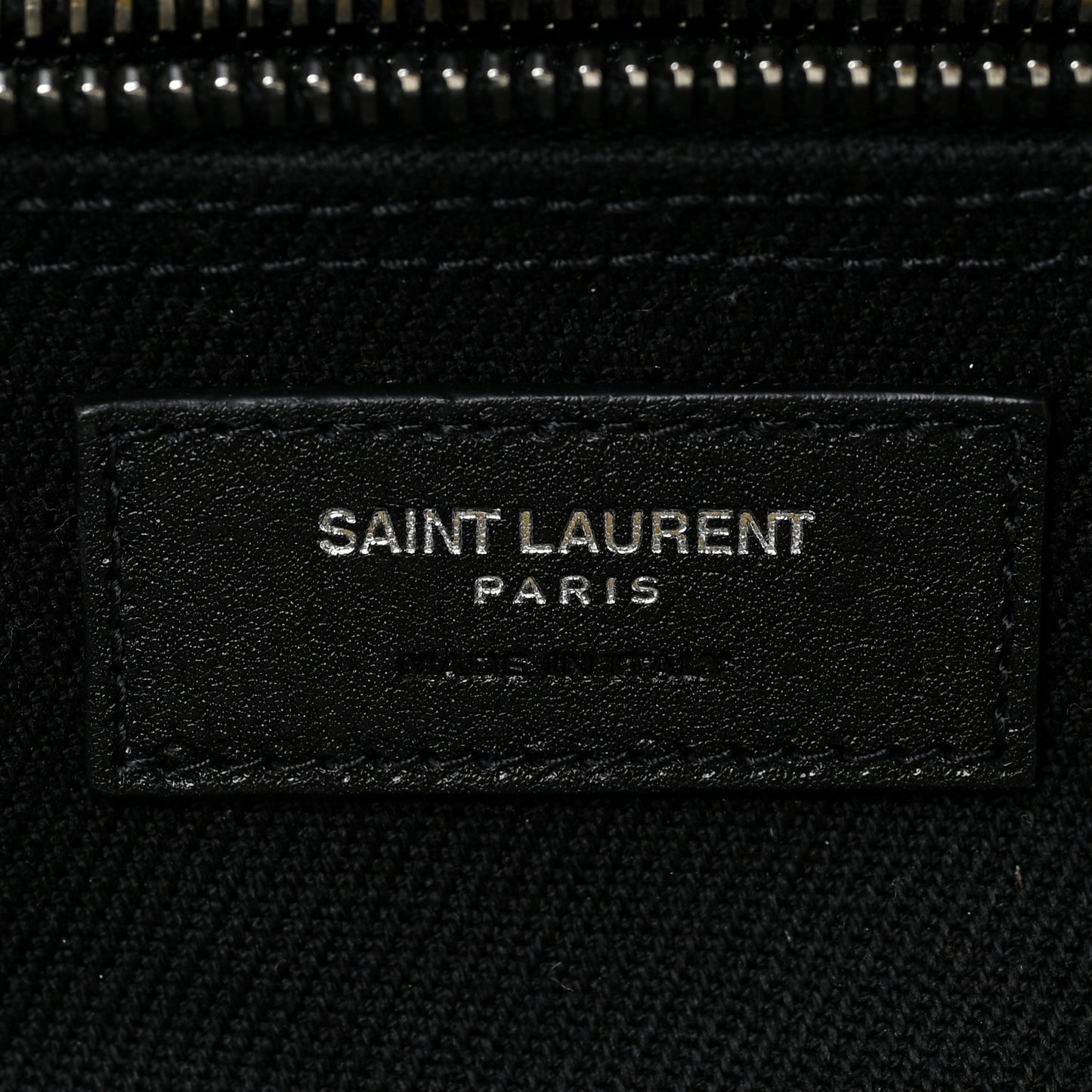 Linen Calfskin Rive Gauche Tote Black