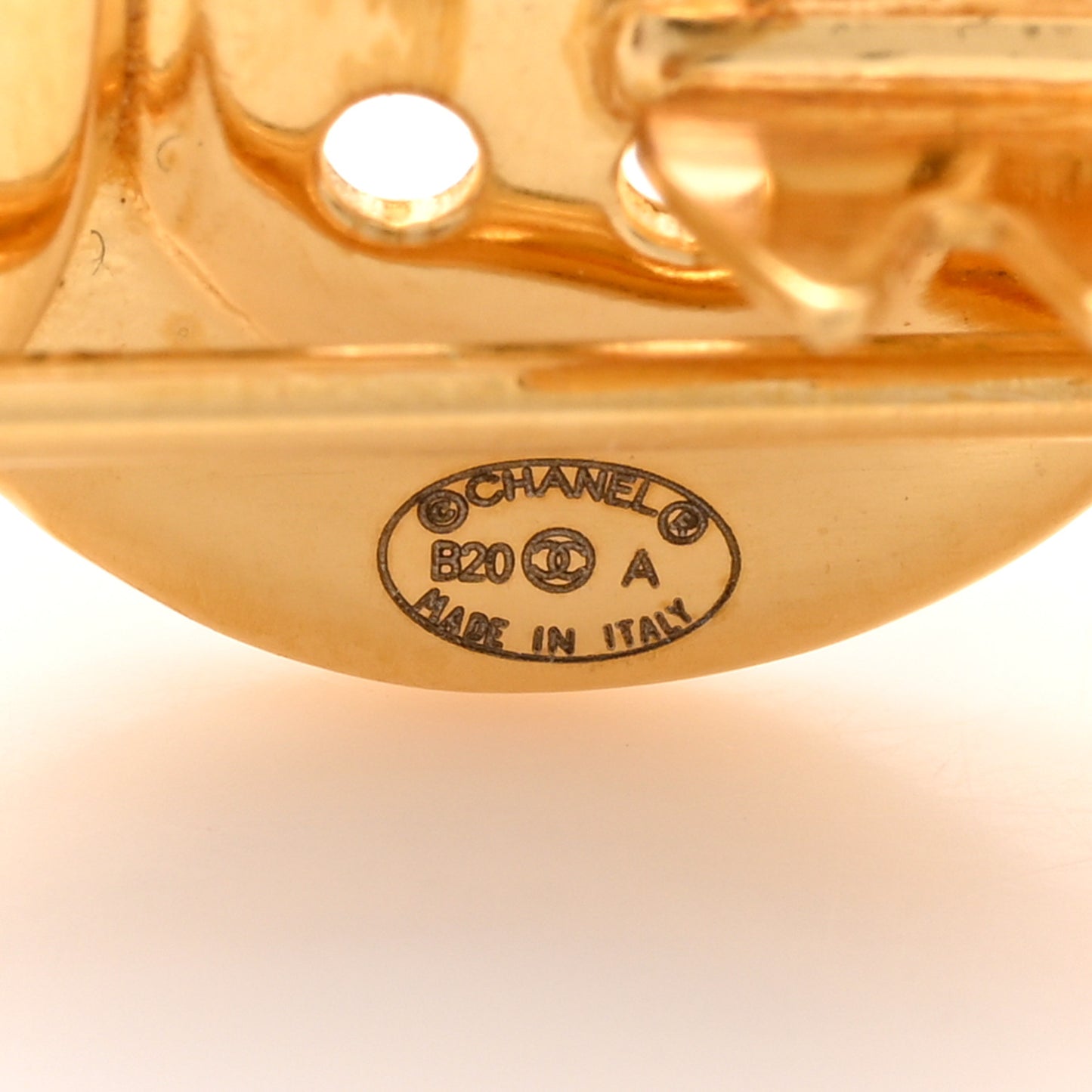 Button Paris CC Hair Clip Barrette Gold
