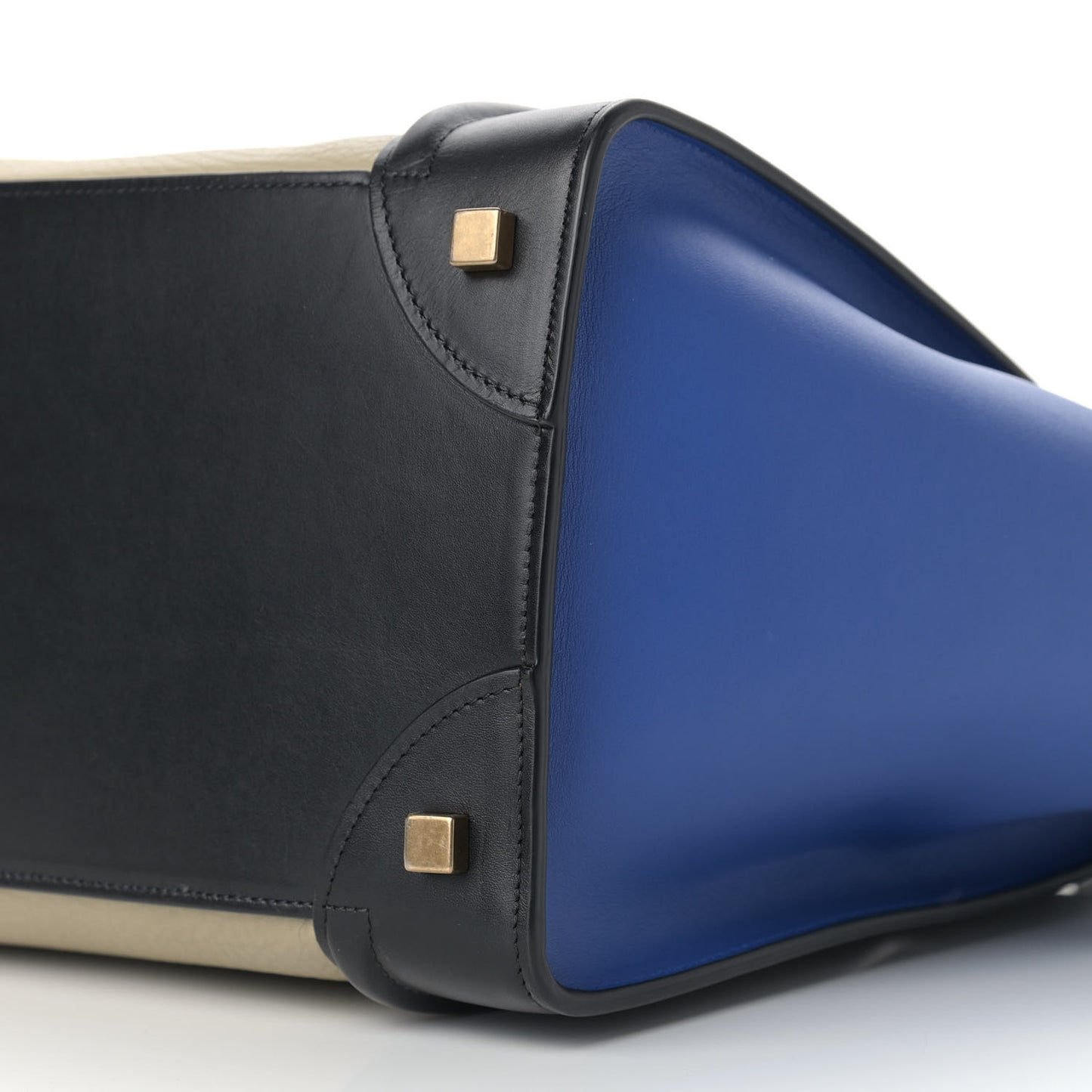 Elephant Calfskin Mini Tri-Color Luggage Beige
