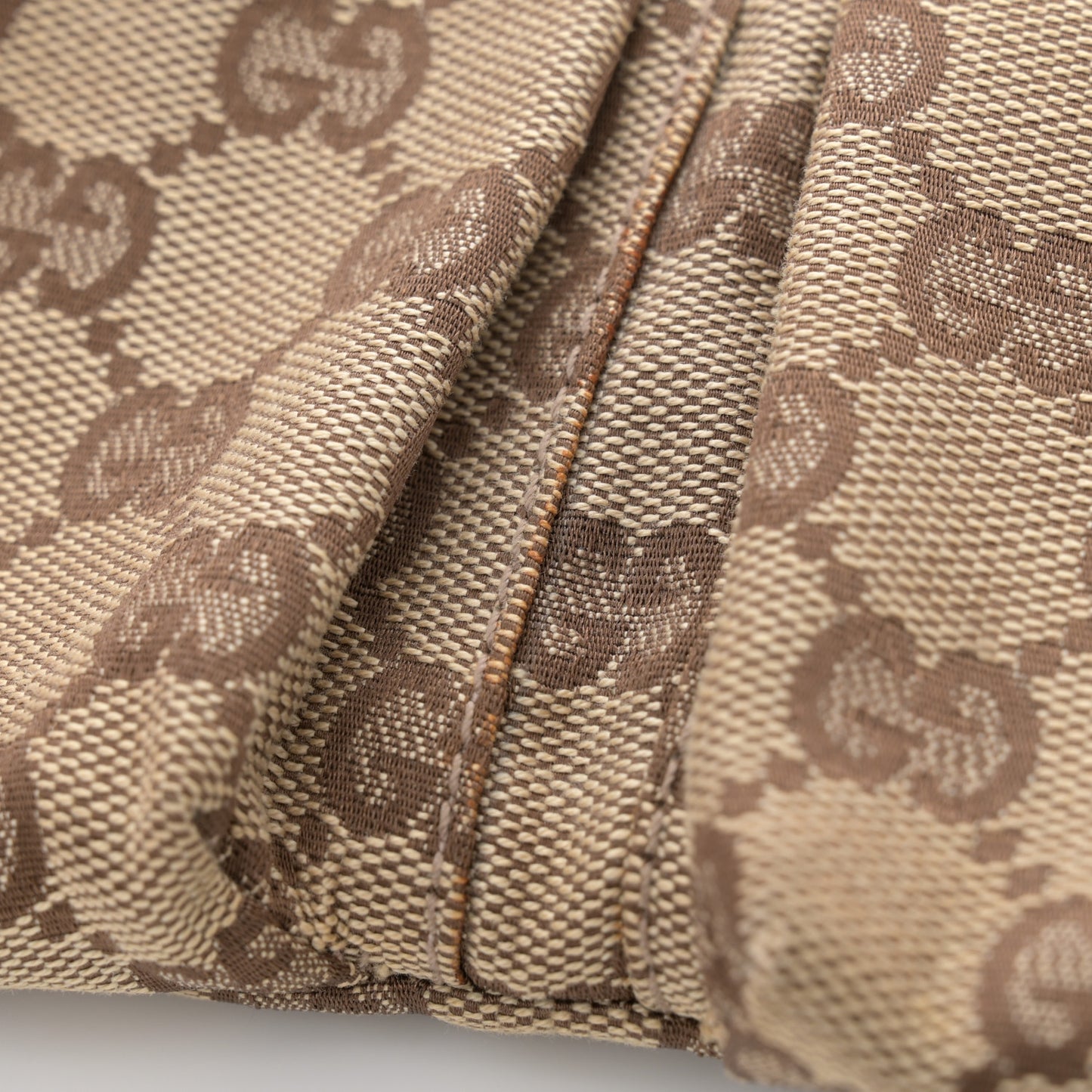 GG Monogram Double Pocket Belt Bag Dark Brown