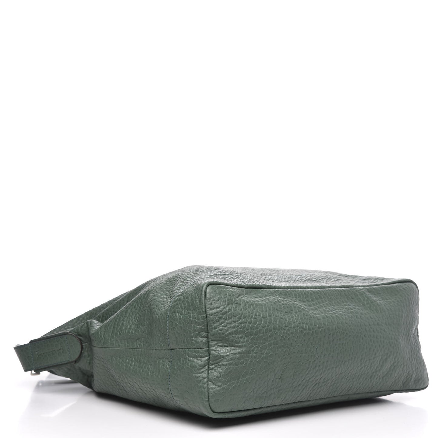 Pebbled Calfskin Large Mens Messenger Green