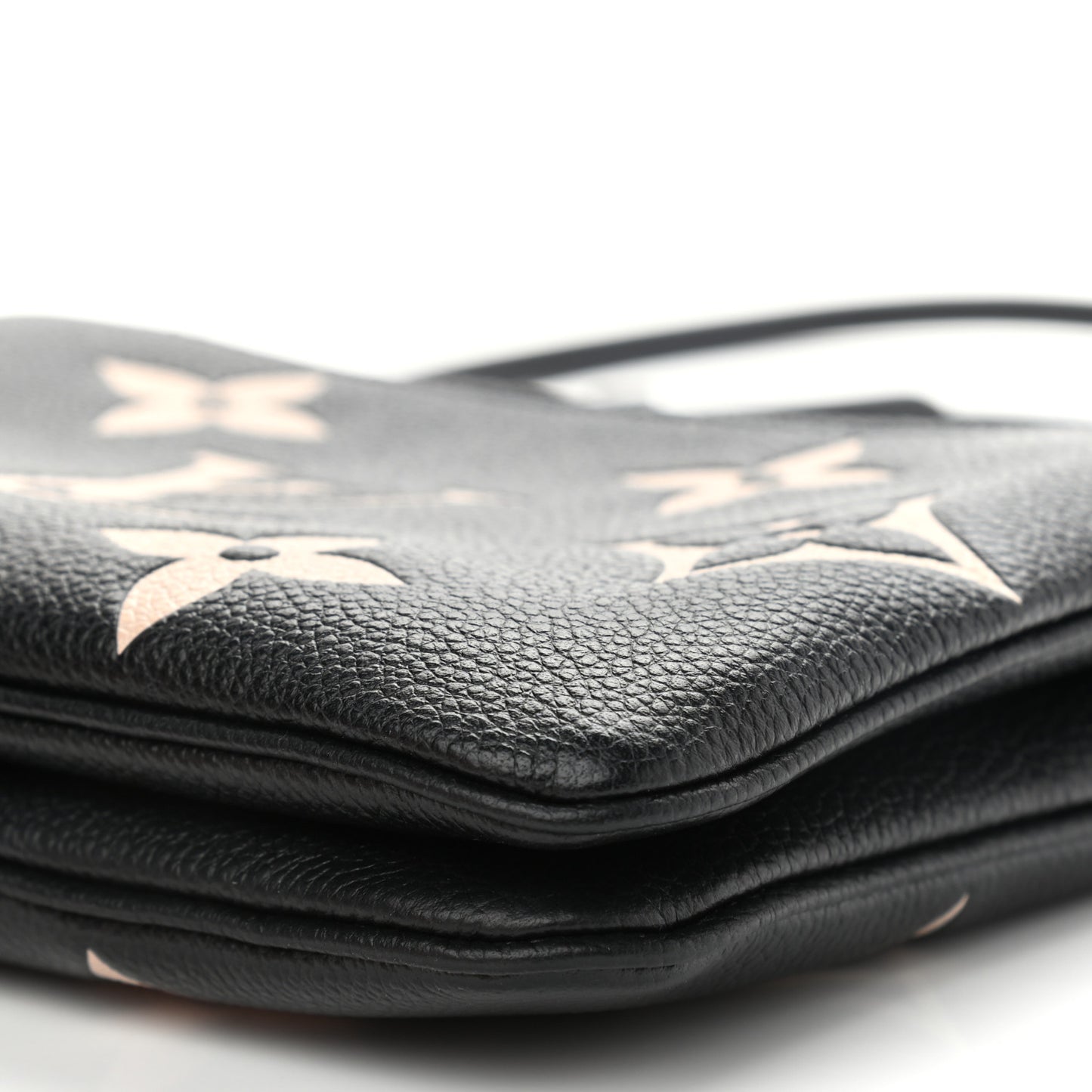 Empreinte Monogram Giant Double Zip Pochette Black Cream