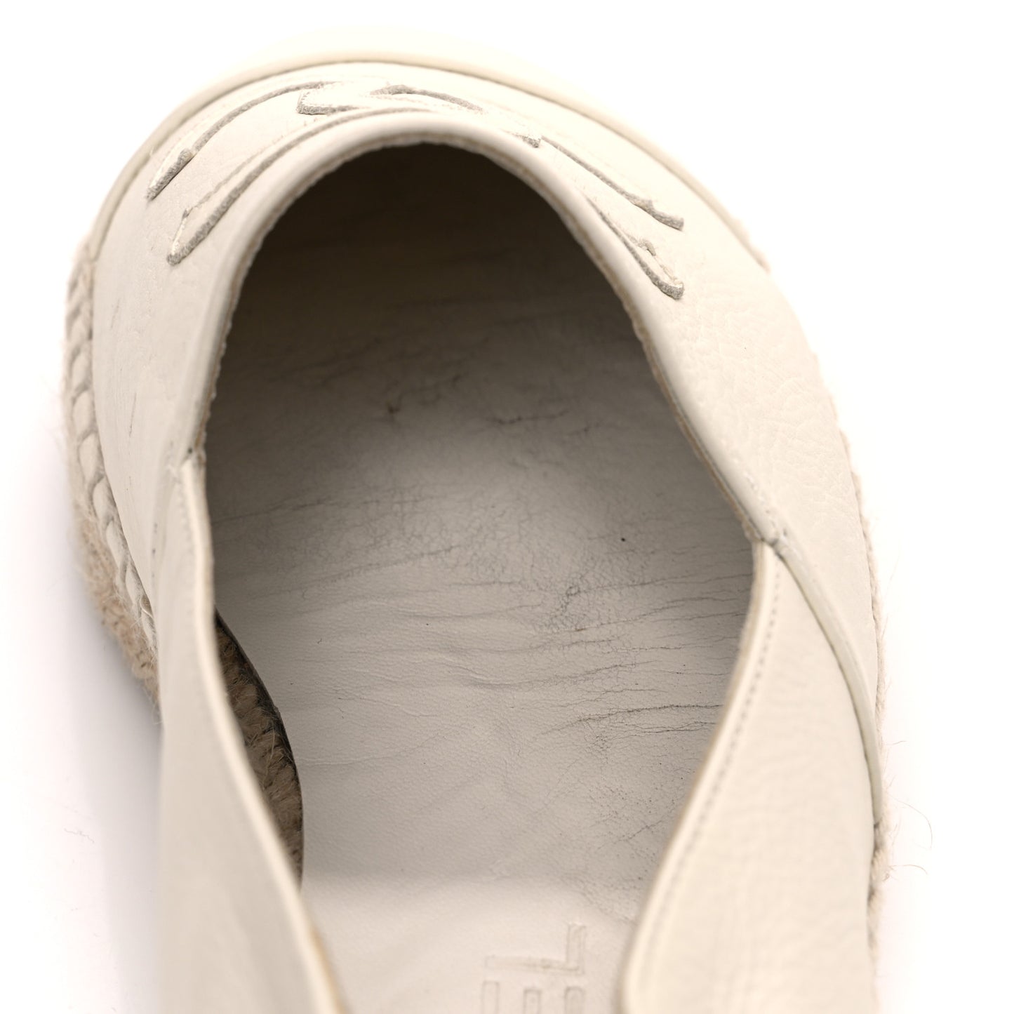 Lambskin CC Espadrilles 37 White